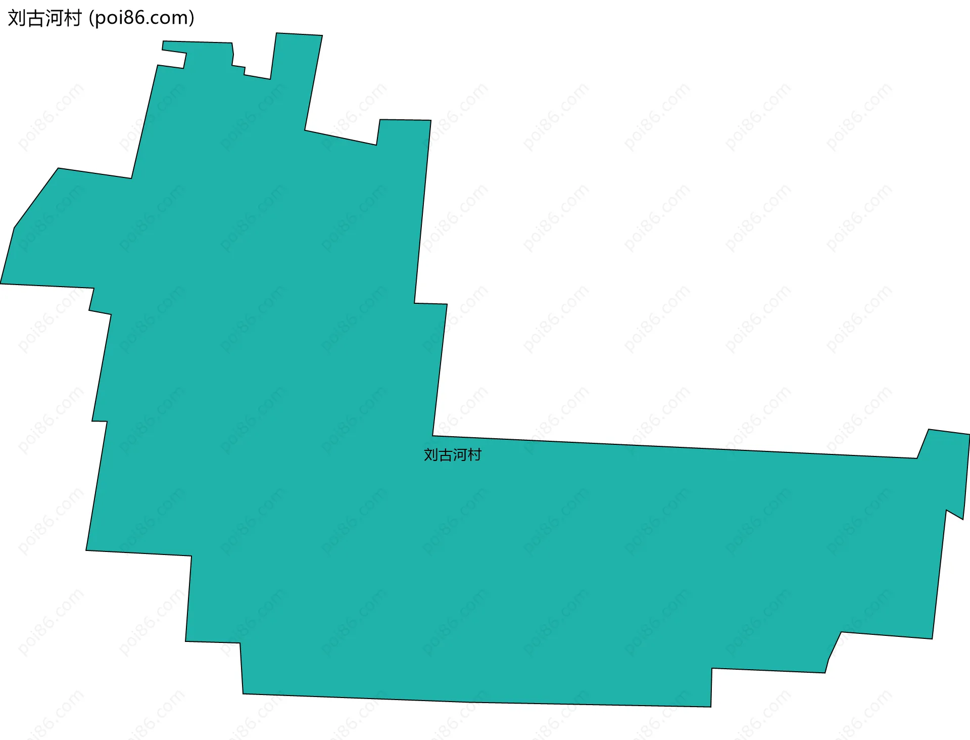刘古河村边界地图