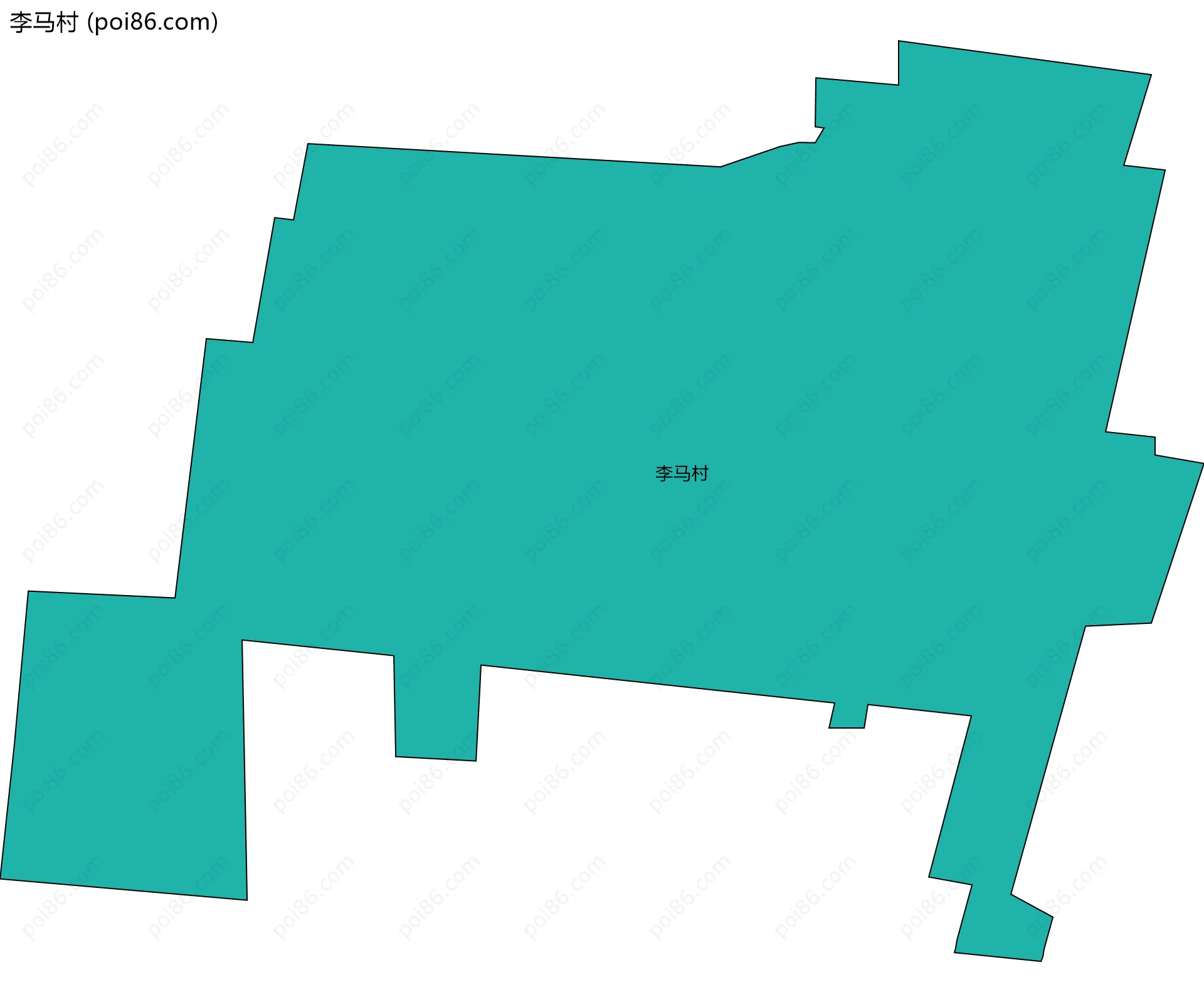 李马村边界地图