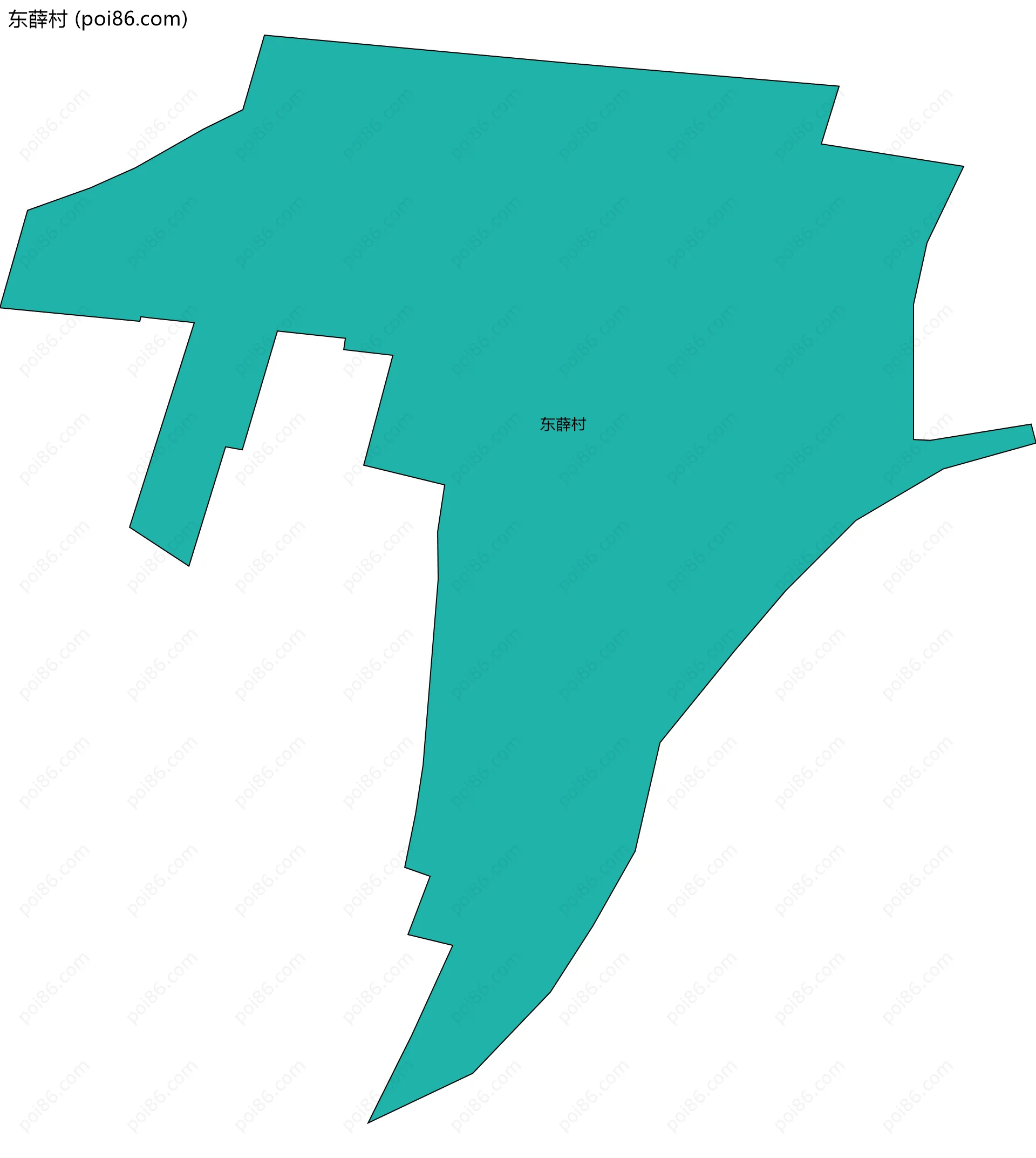 东薛村边界地图