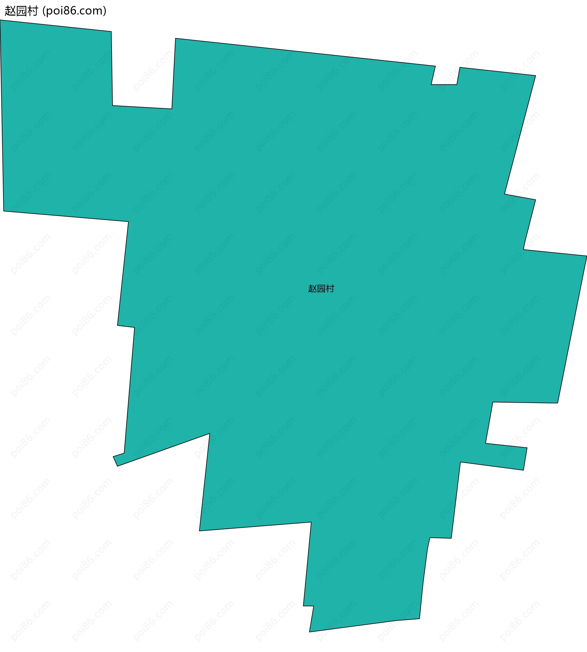 赵园村边界地图