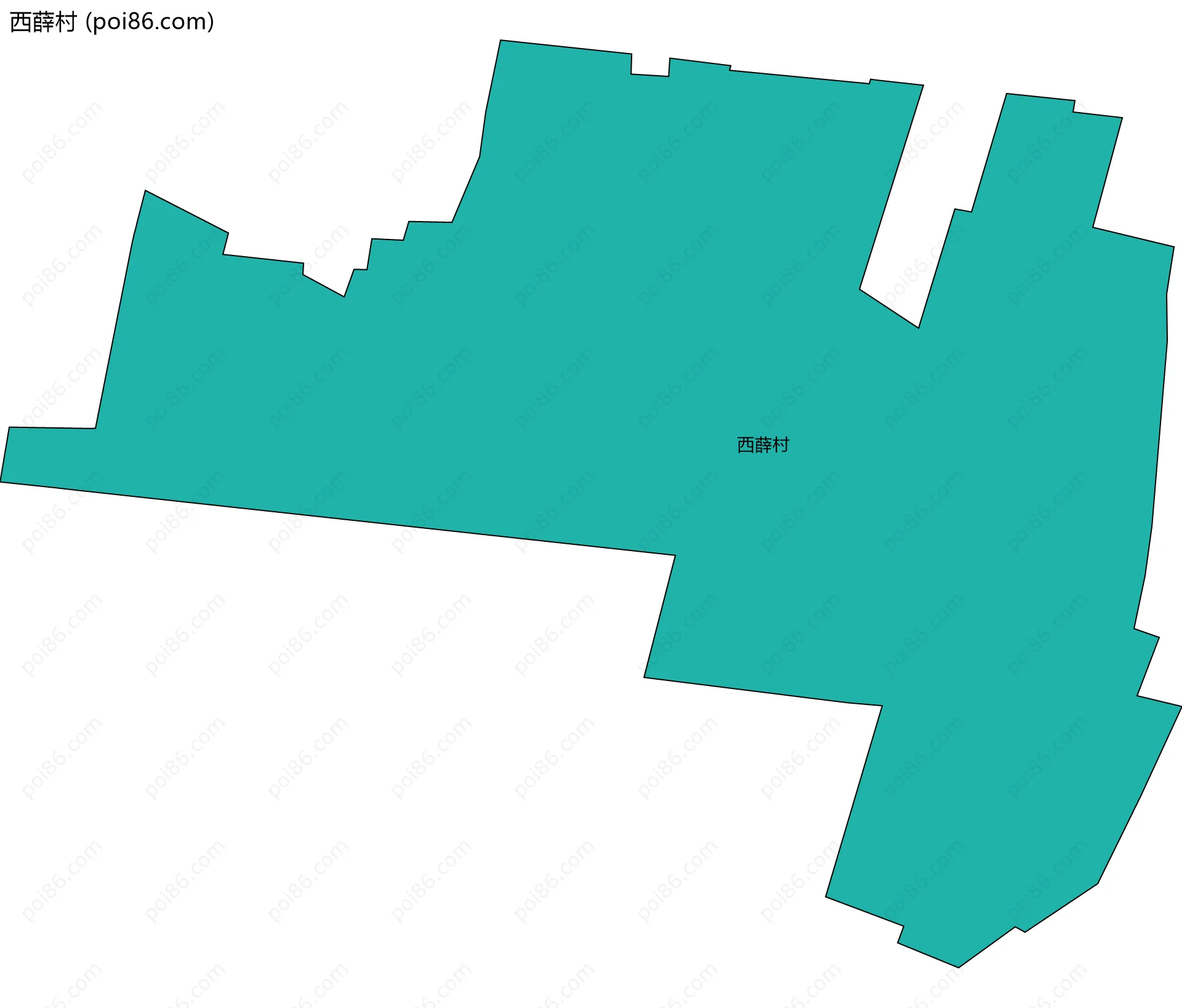 西薛村边界地图