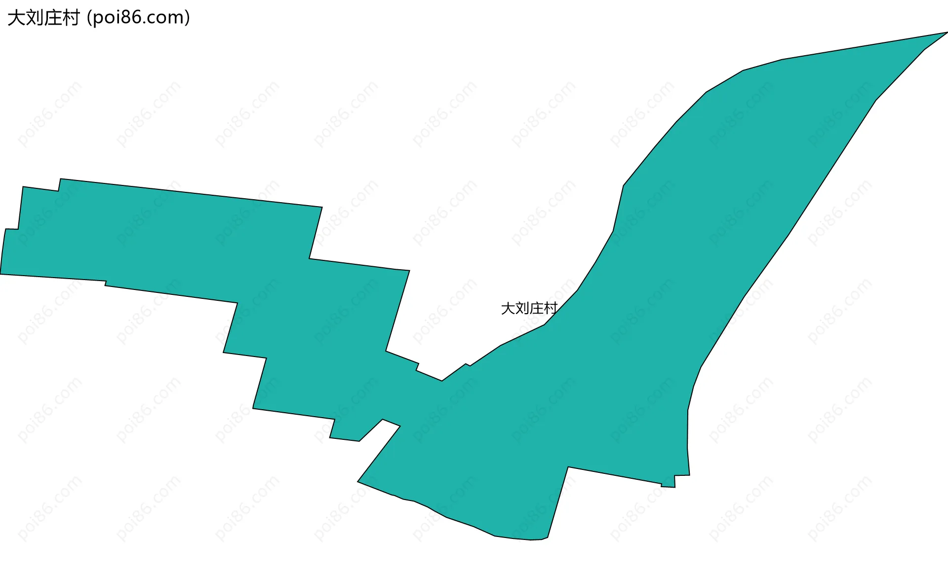 大刘庄村边界地图