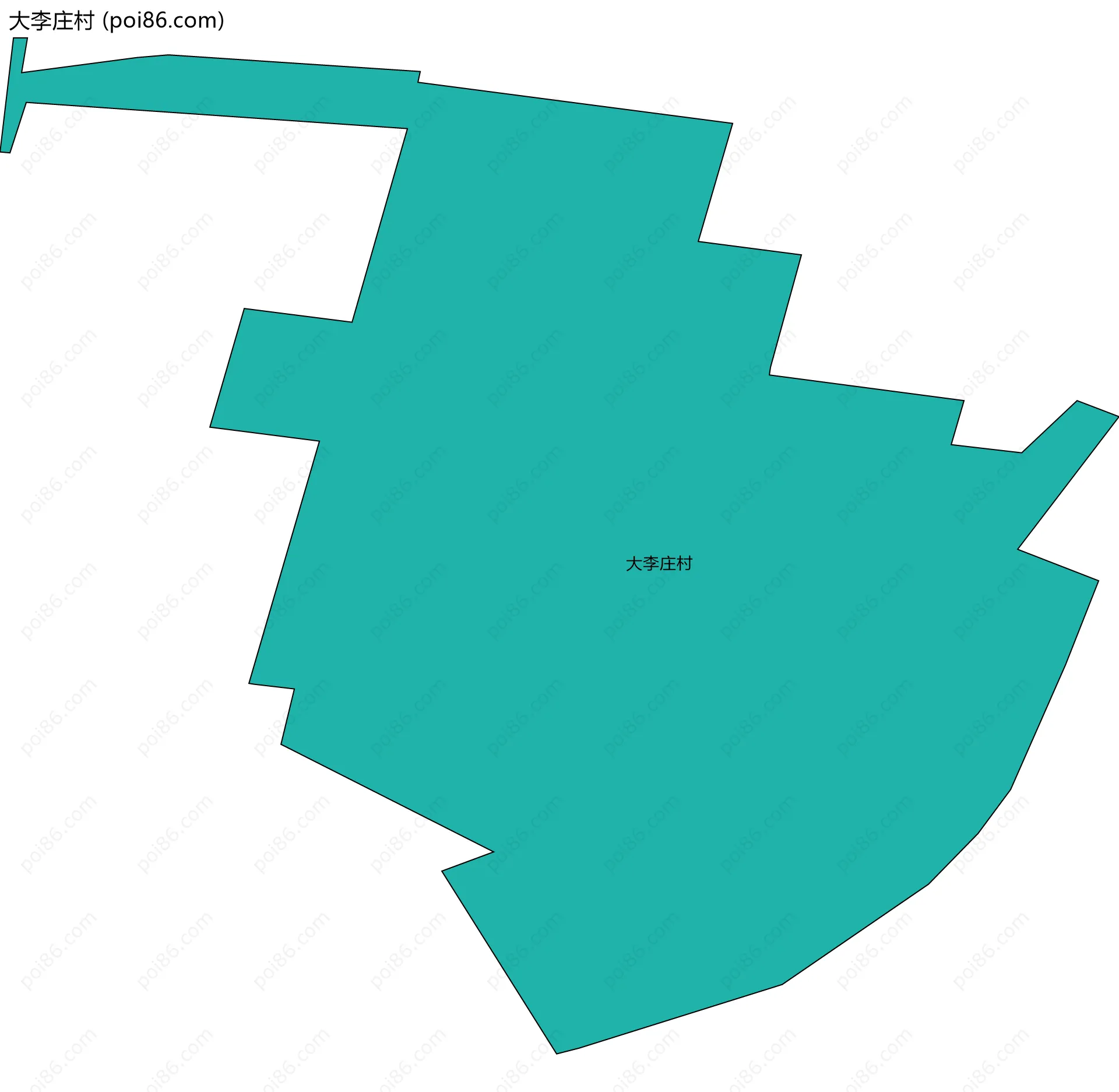 大李庄村边界地图