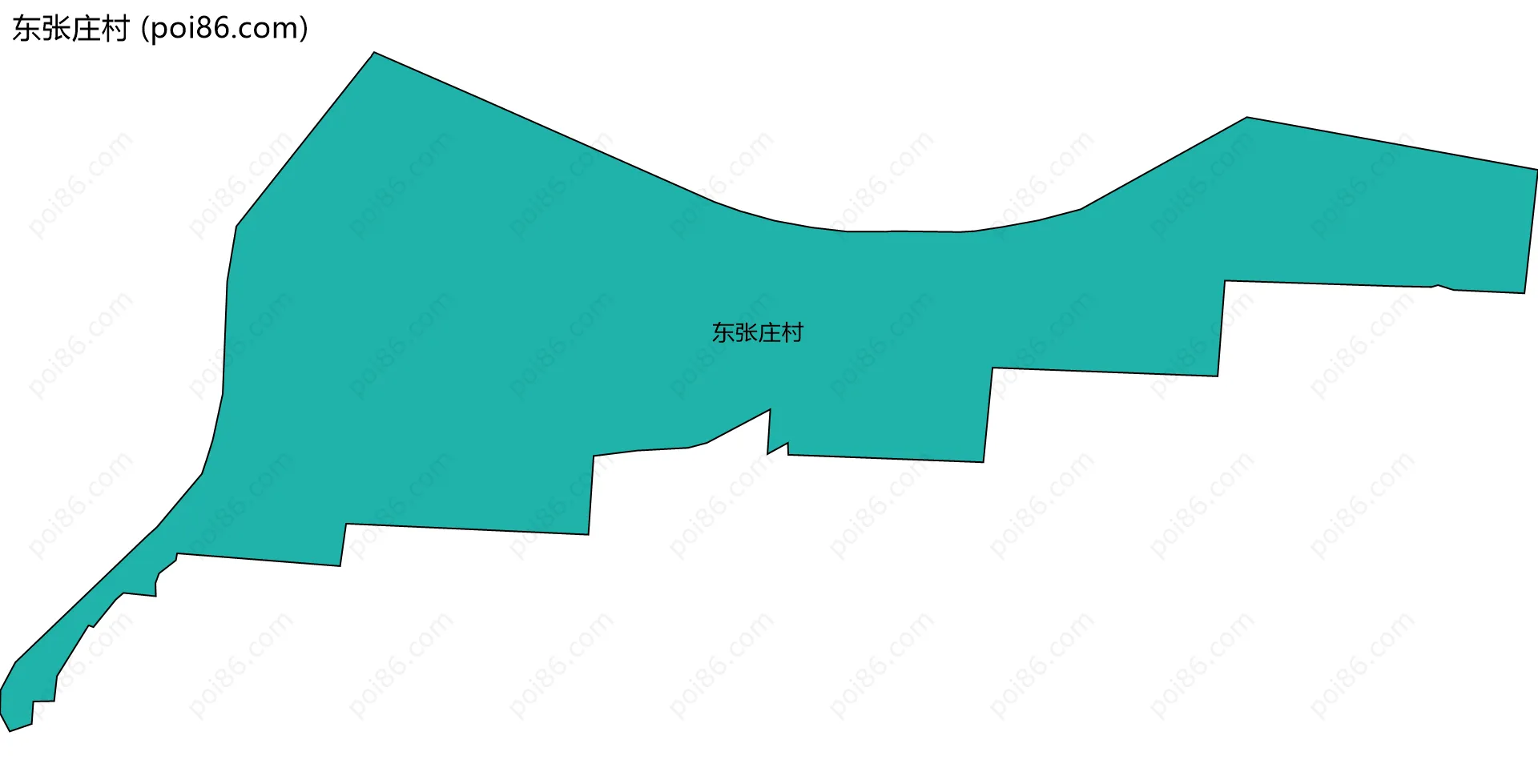 东张庄村边界地图