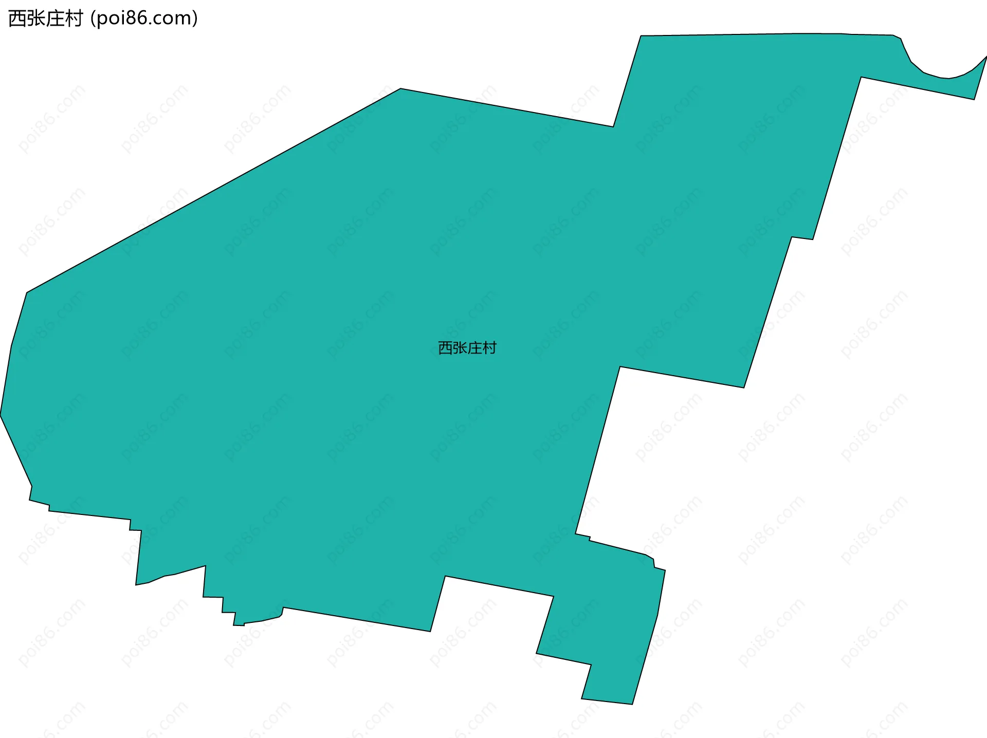 西张庄村边界地图