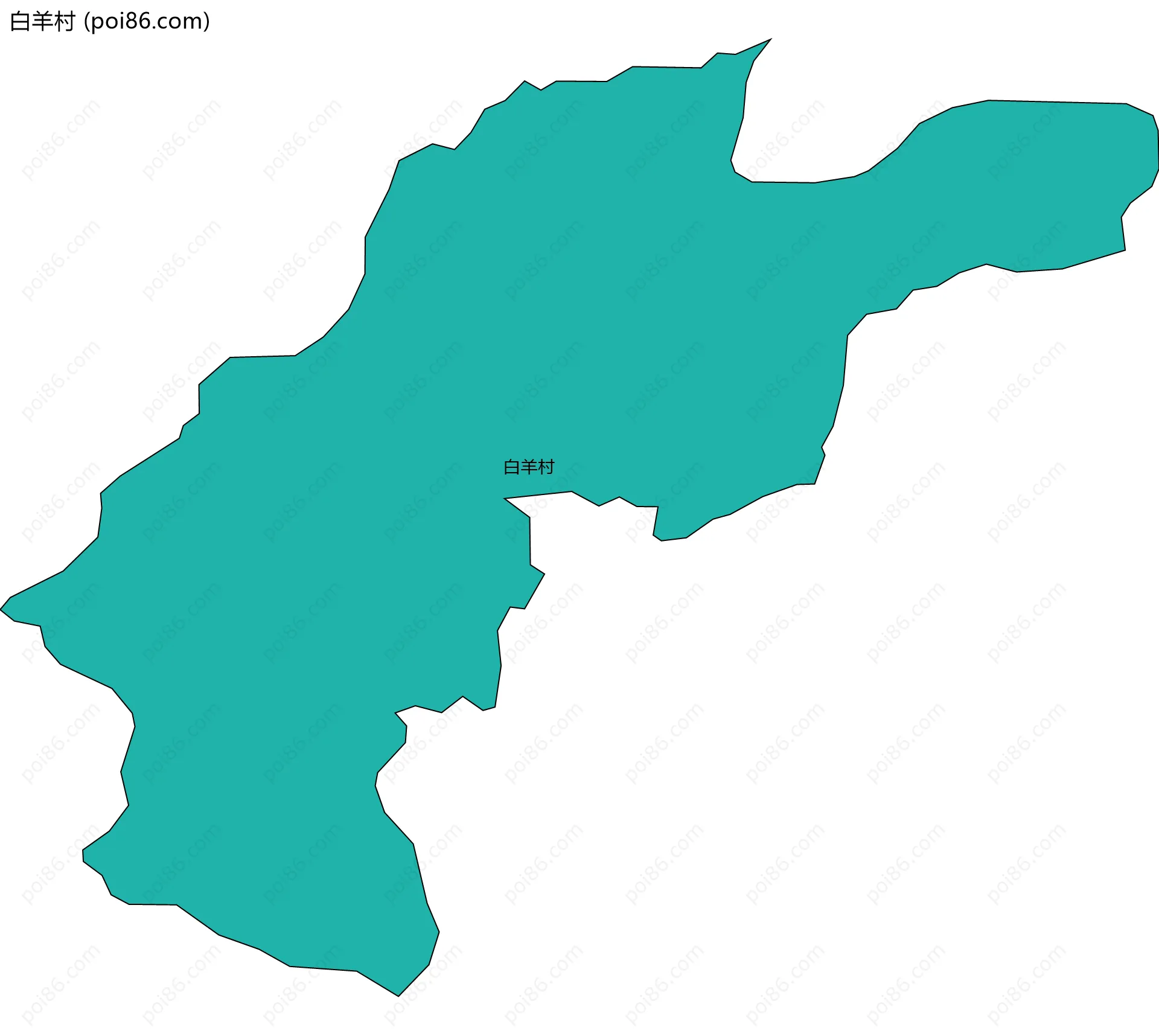 白羊村边界地图