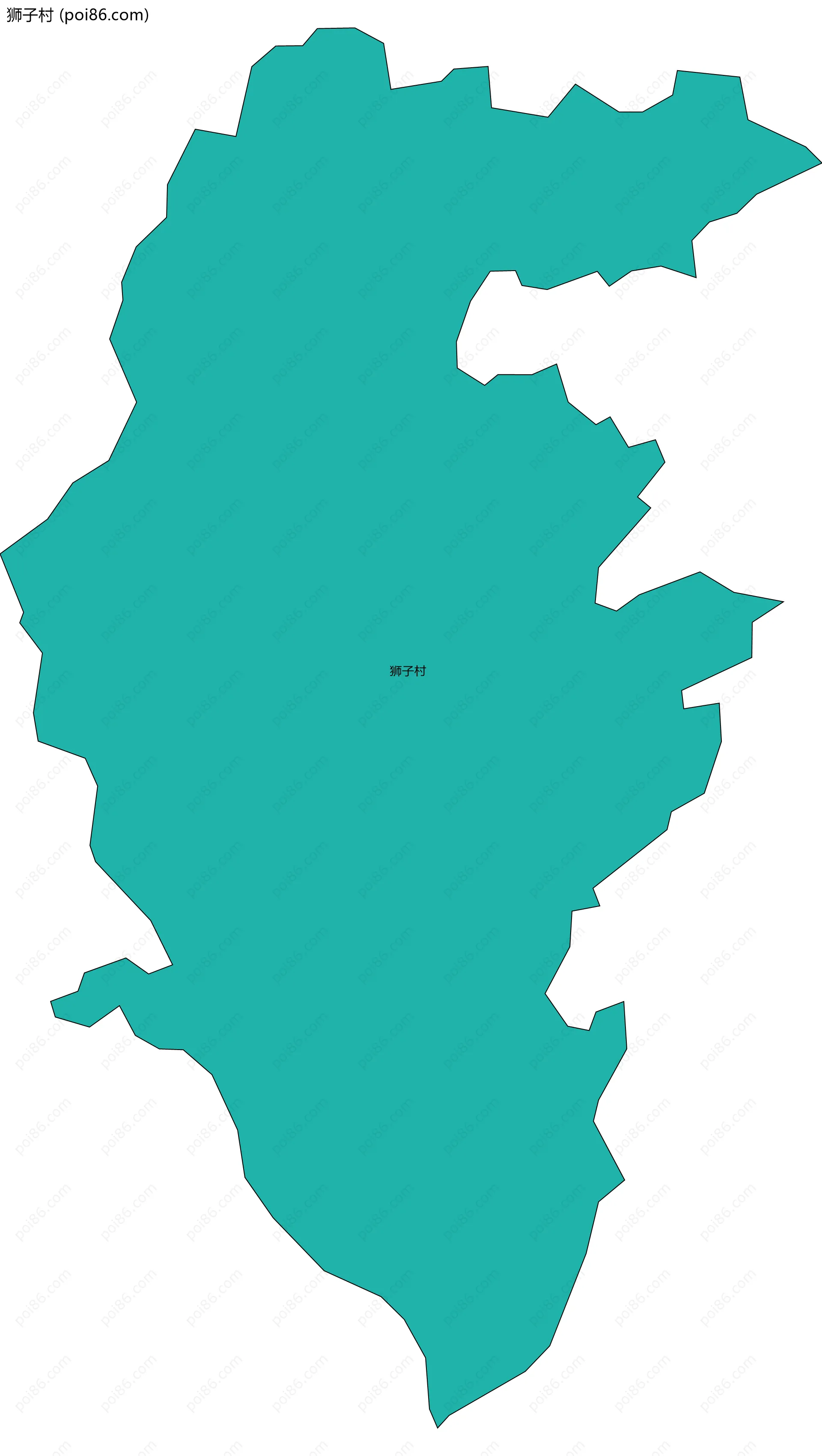 狮子村边界地图