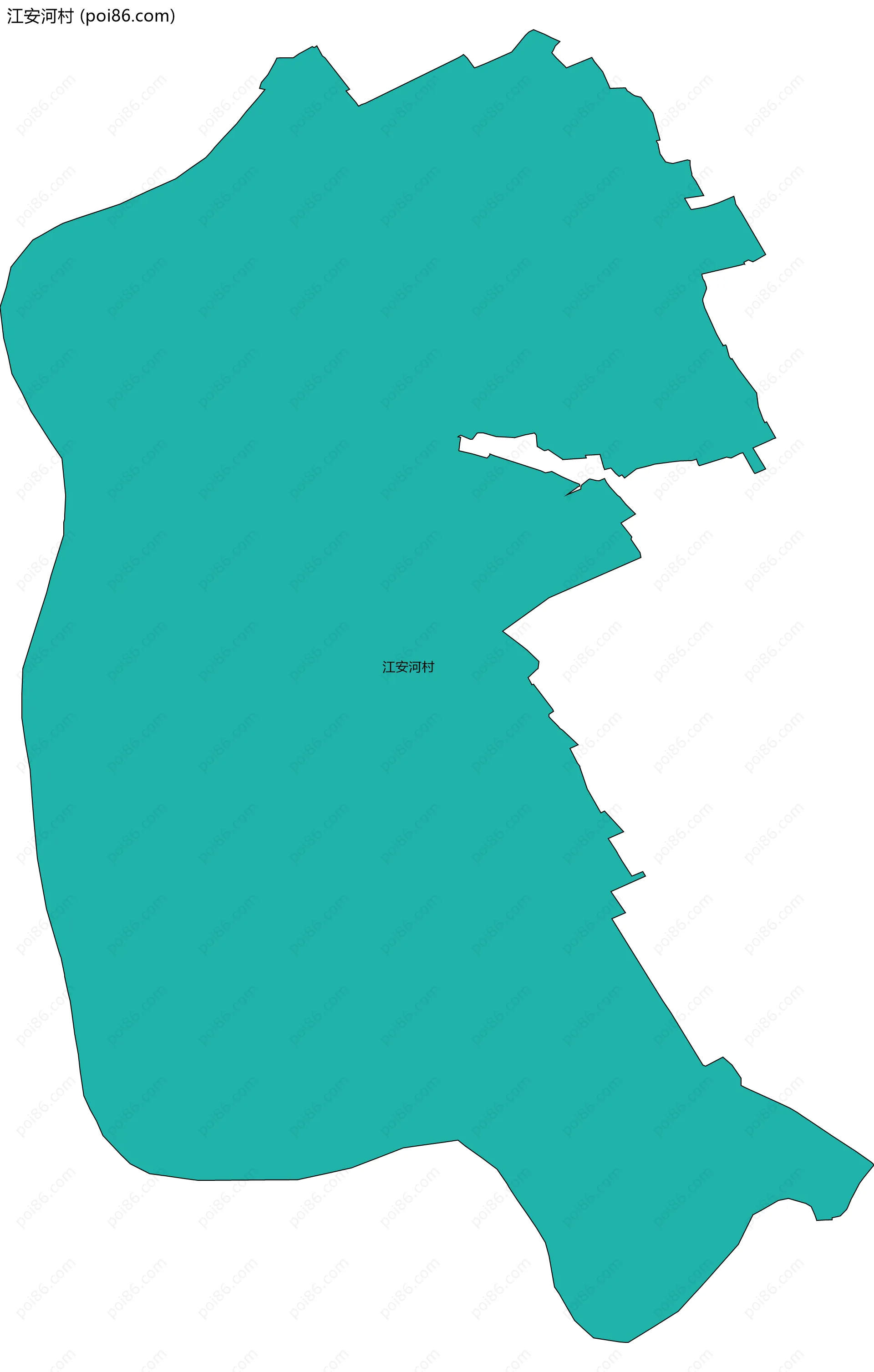 江安河村边界地图