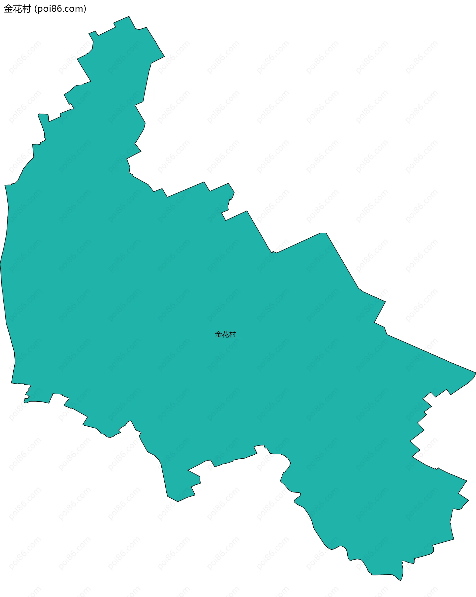 金花村边界地图