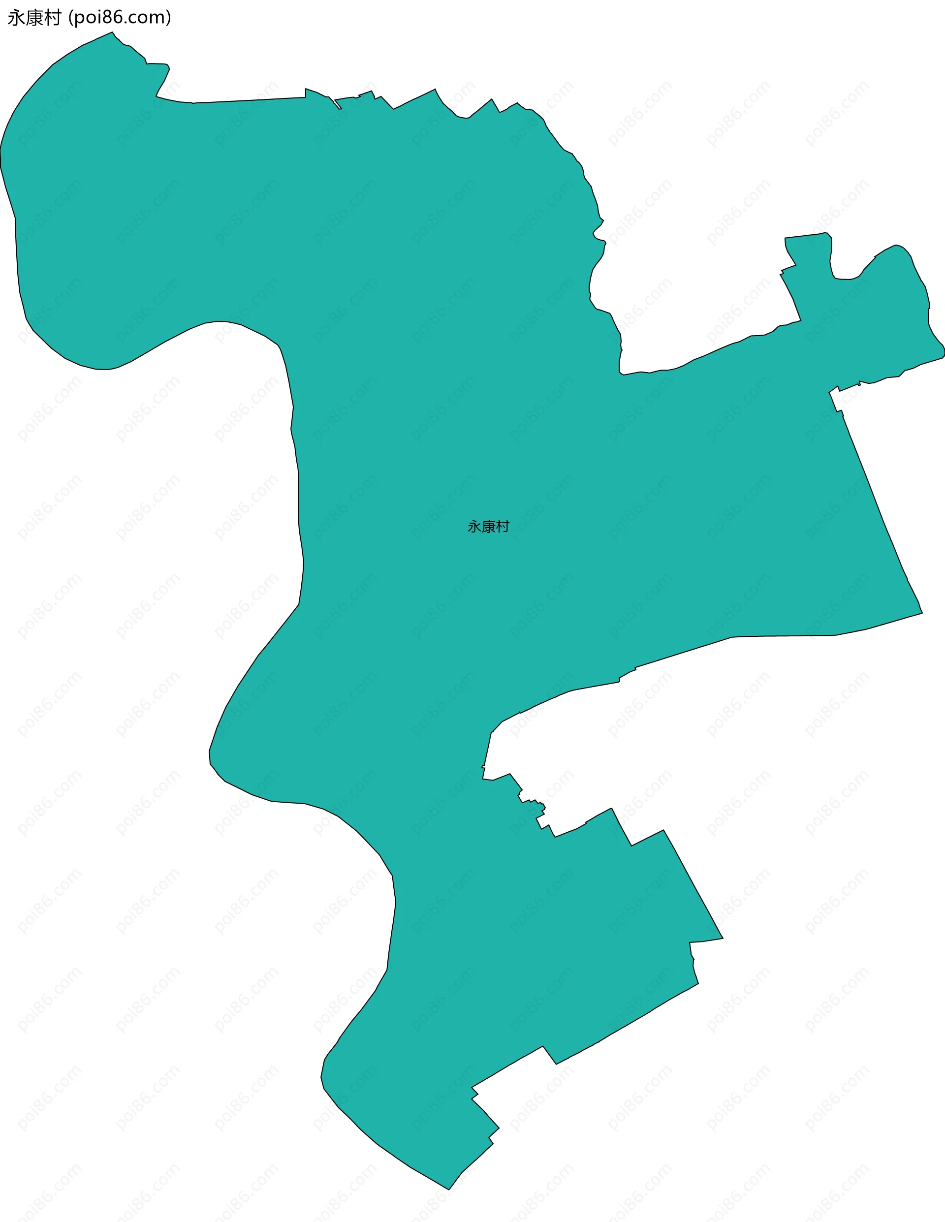 永康村边界地图