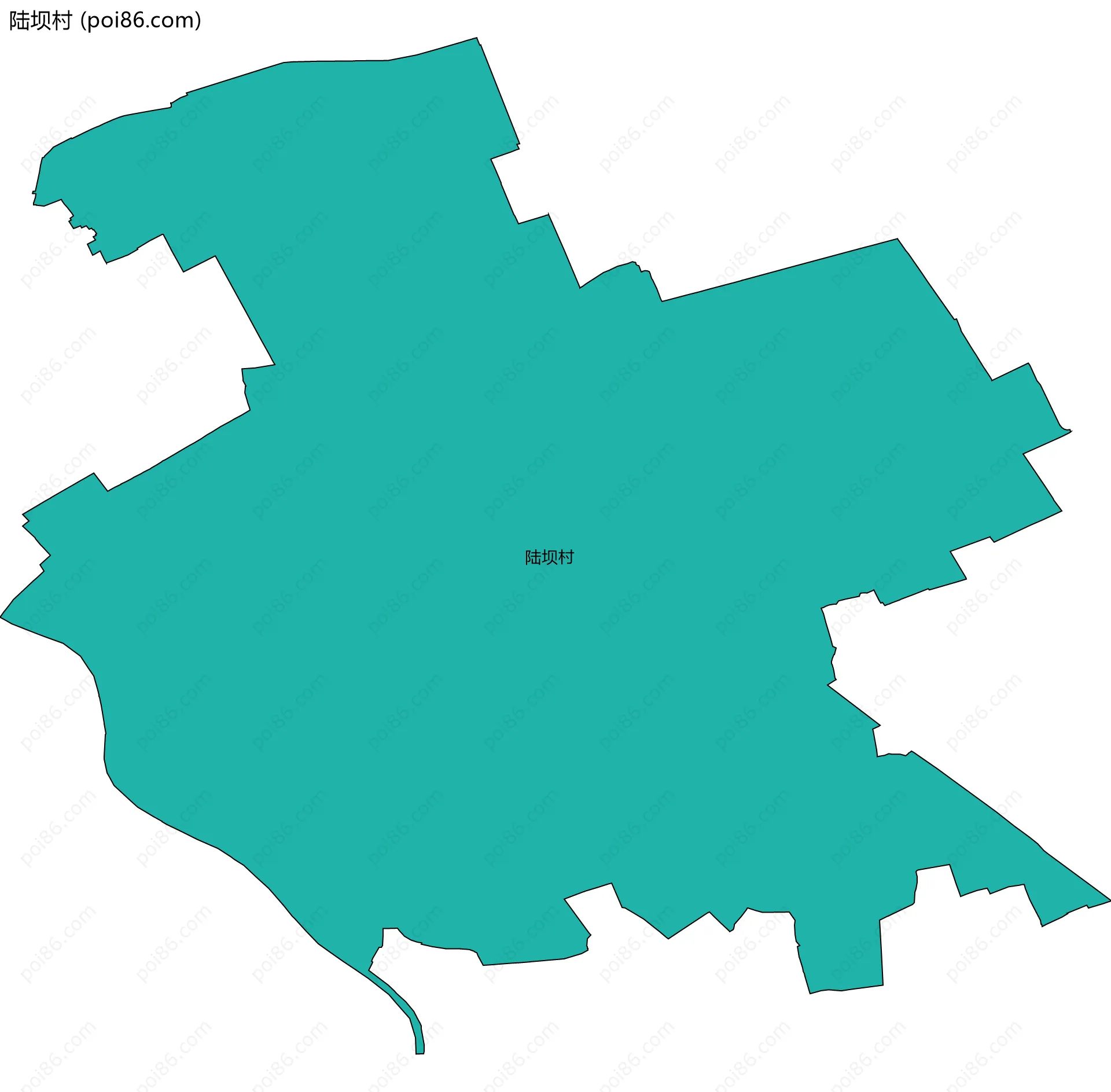 陆坝村边界地图