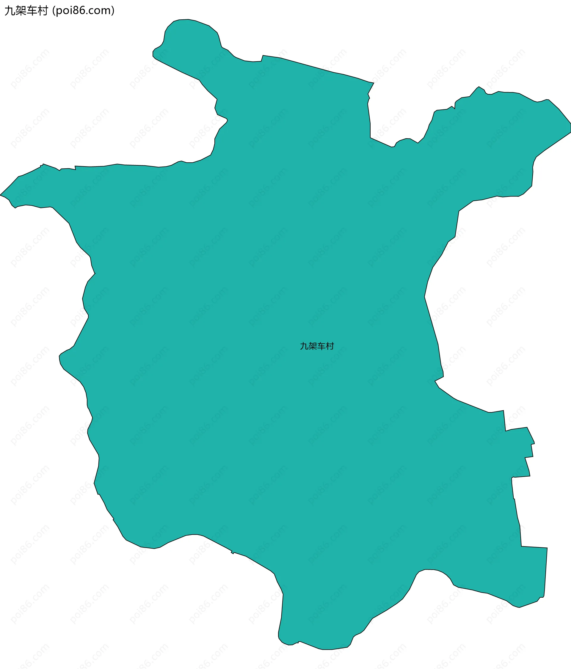 九架车村边界地图