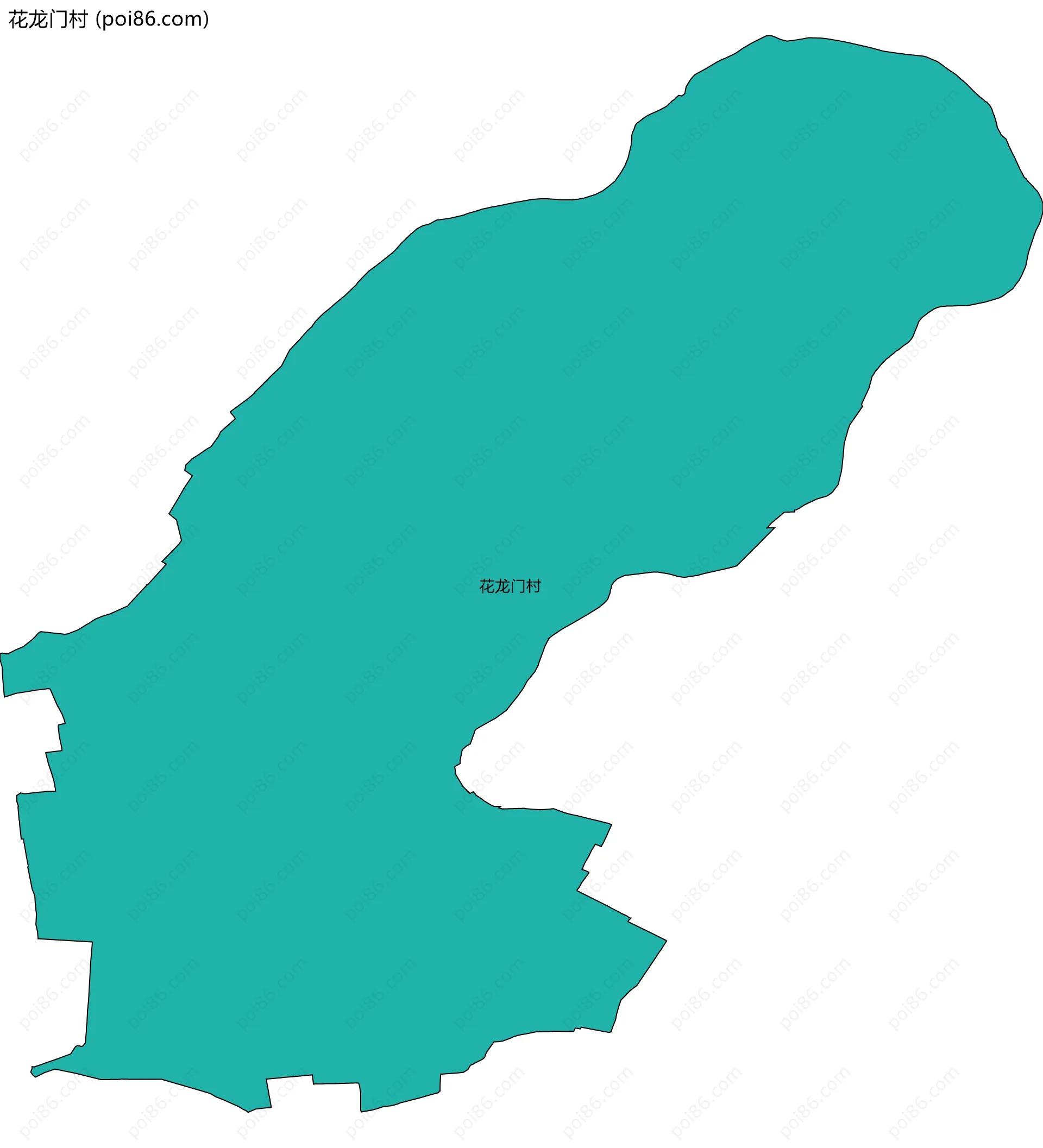 花龙门村边界地图