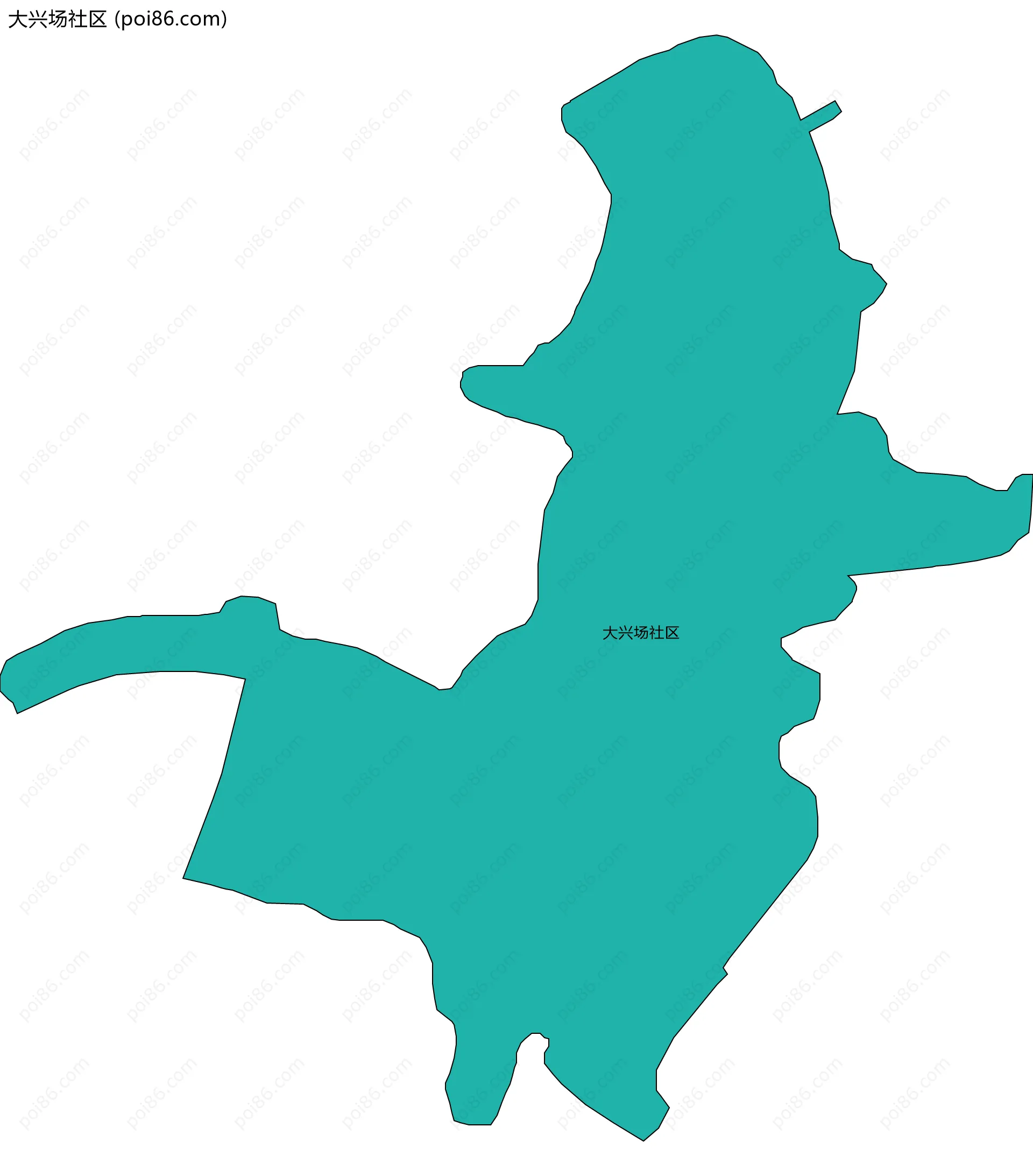 大兴场社区边界地图