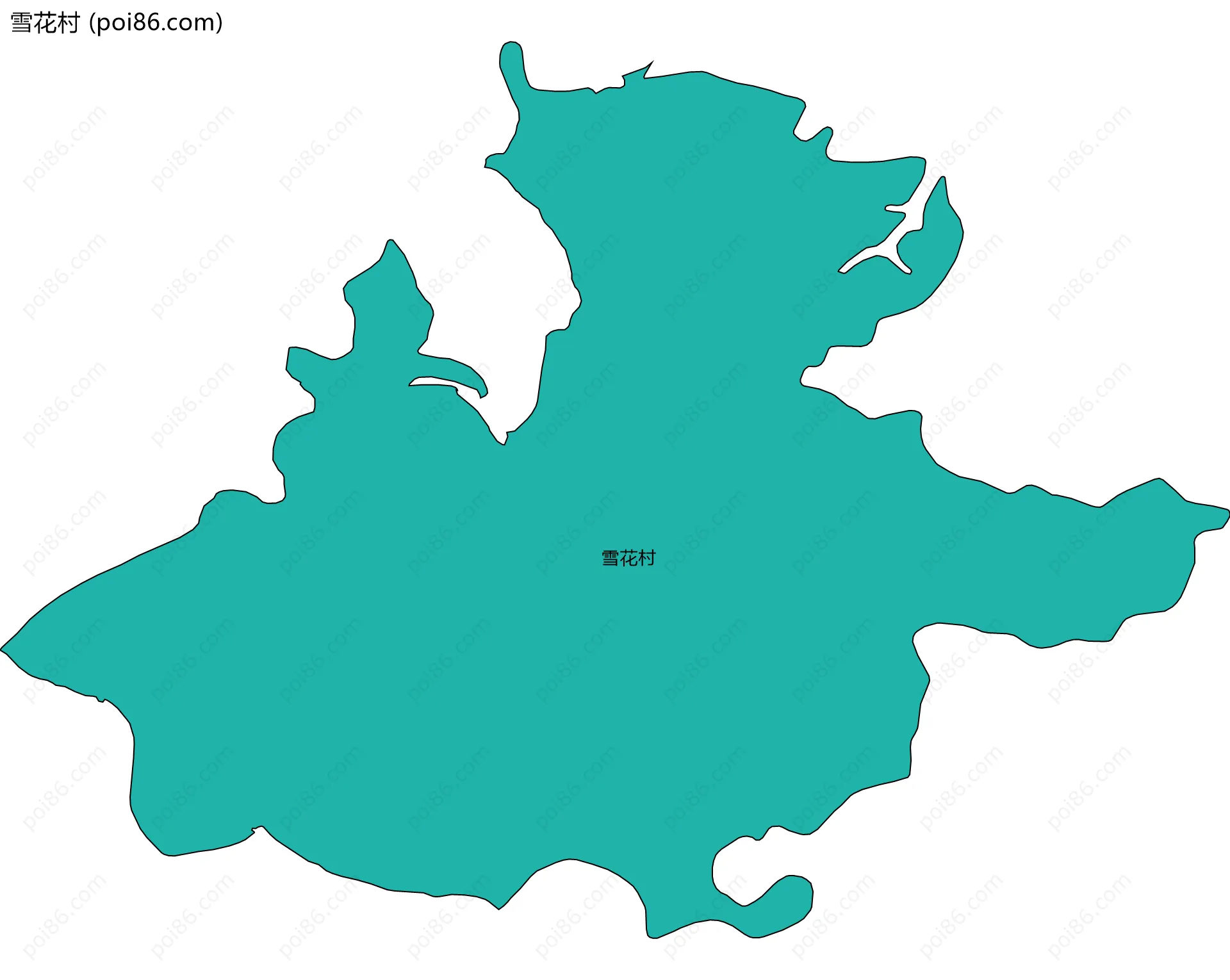 雪花村边界地图