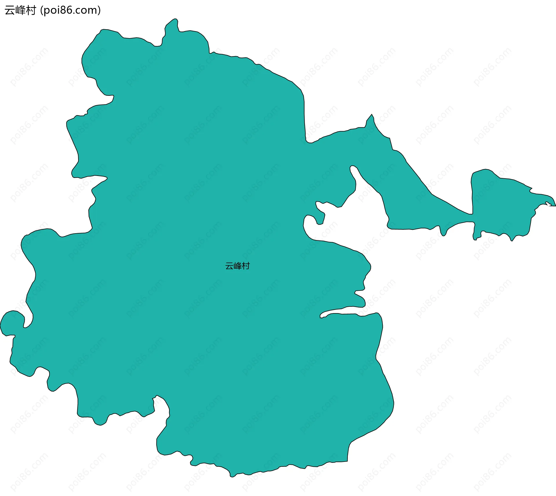 云峰村边界地图