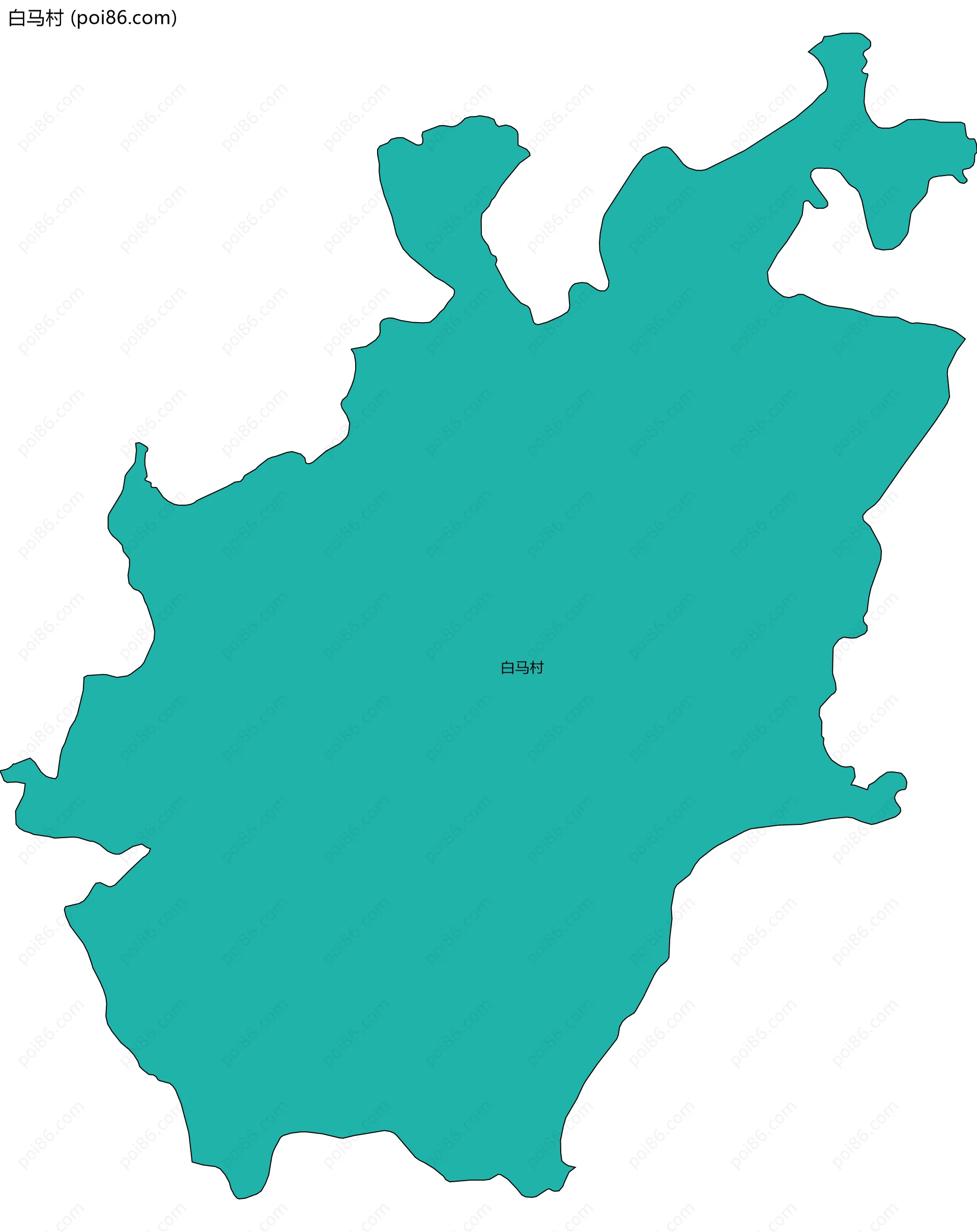 白马村边界地图