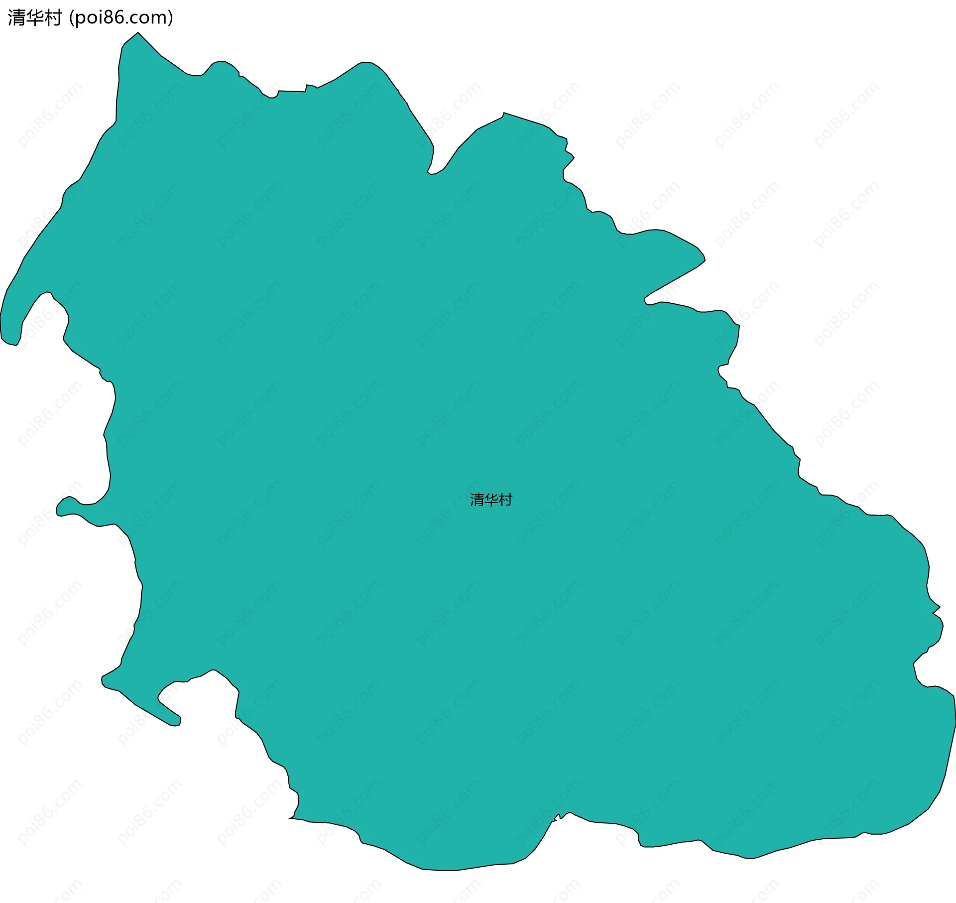 清华村边界地图