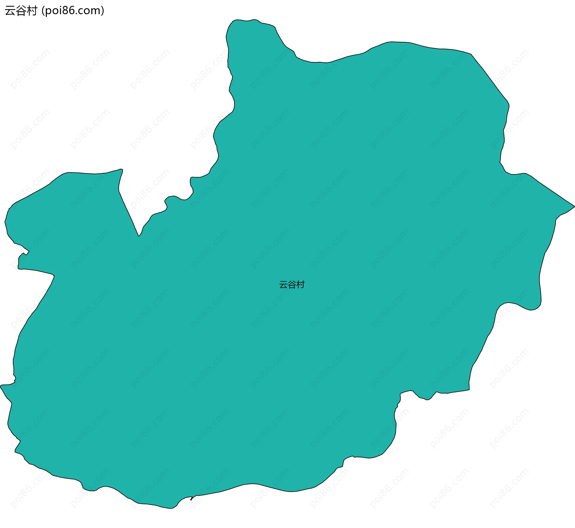 云谷村边界地图