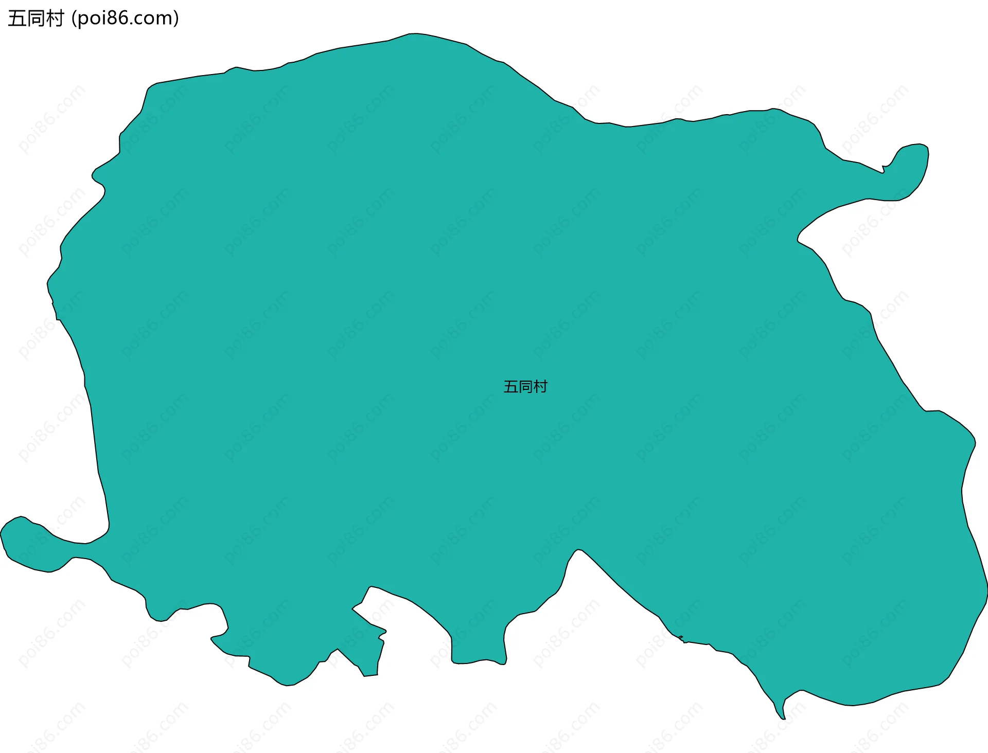 五同村边界地图