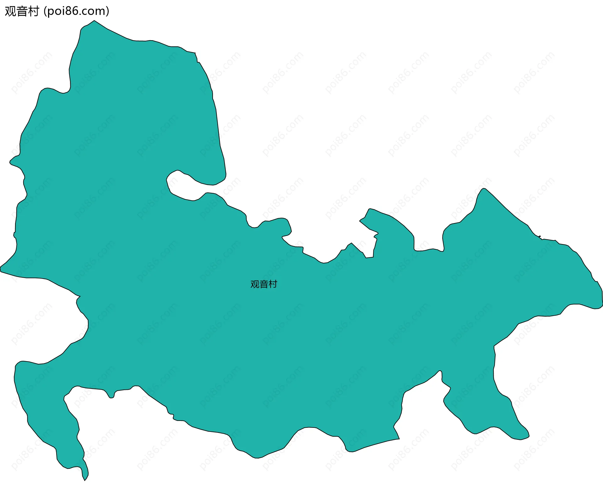 观音村边界地图