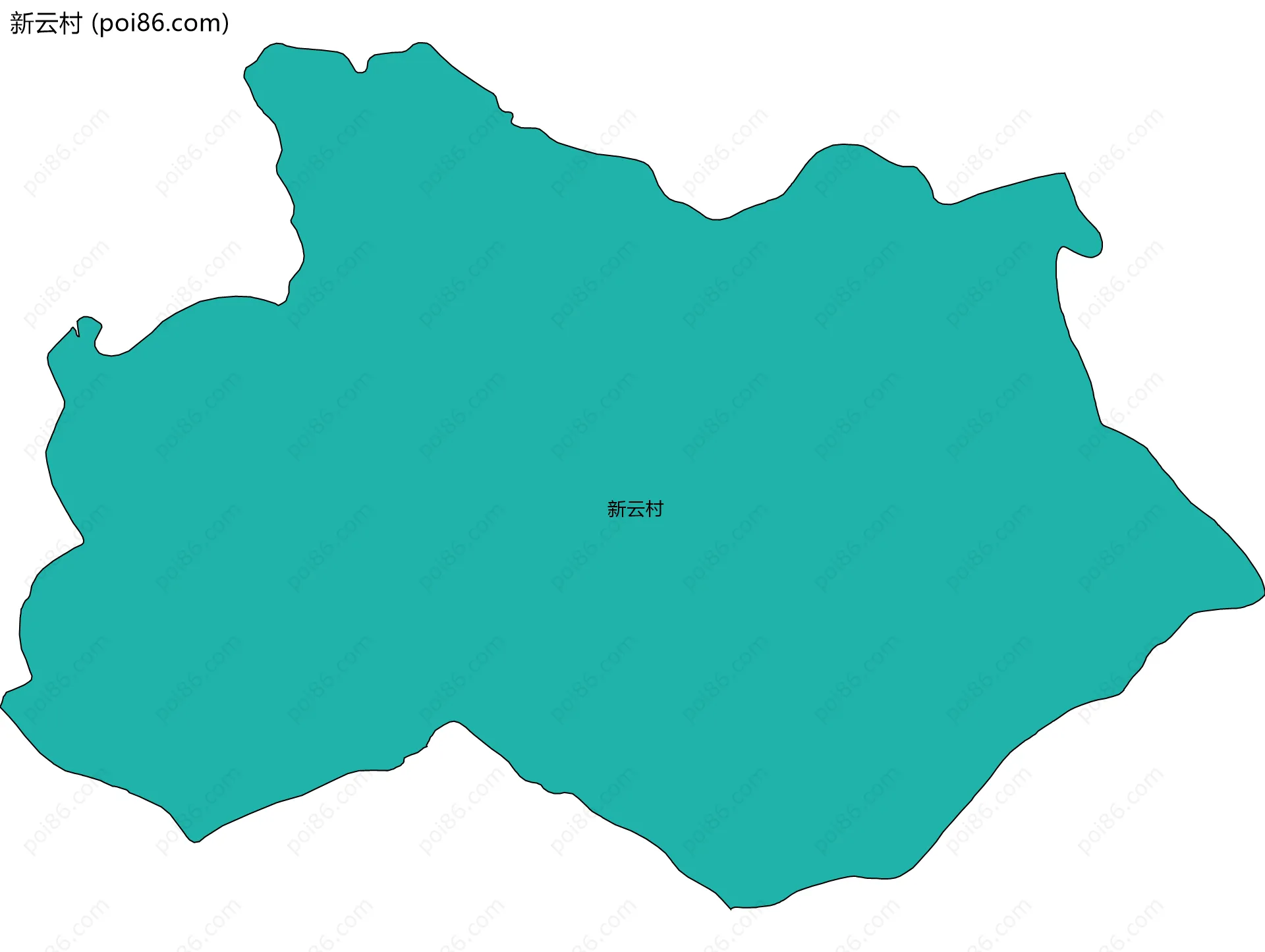 新云村边界地图