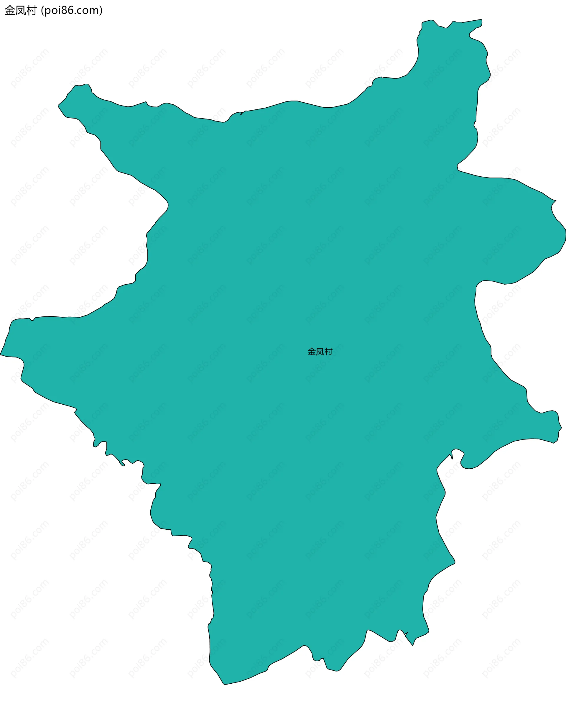 金凤村边界地图