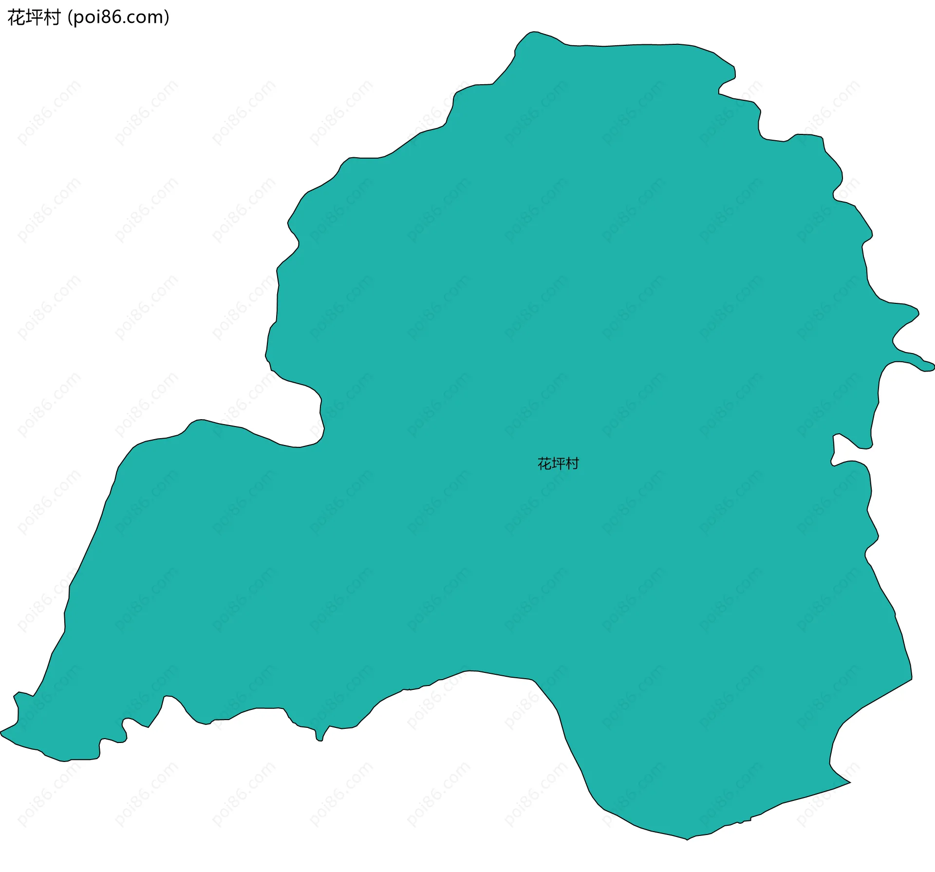 花坪村边界地图