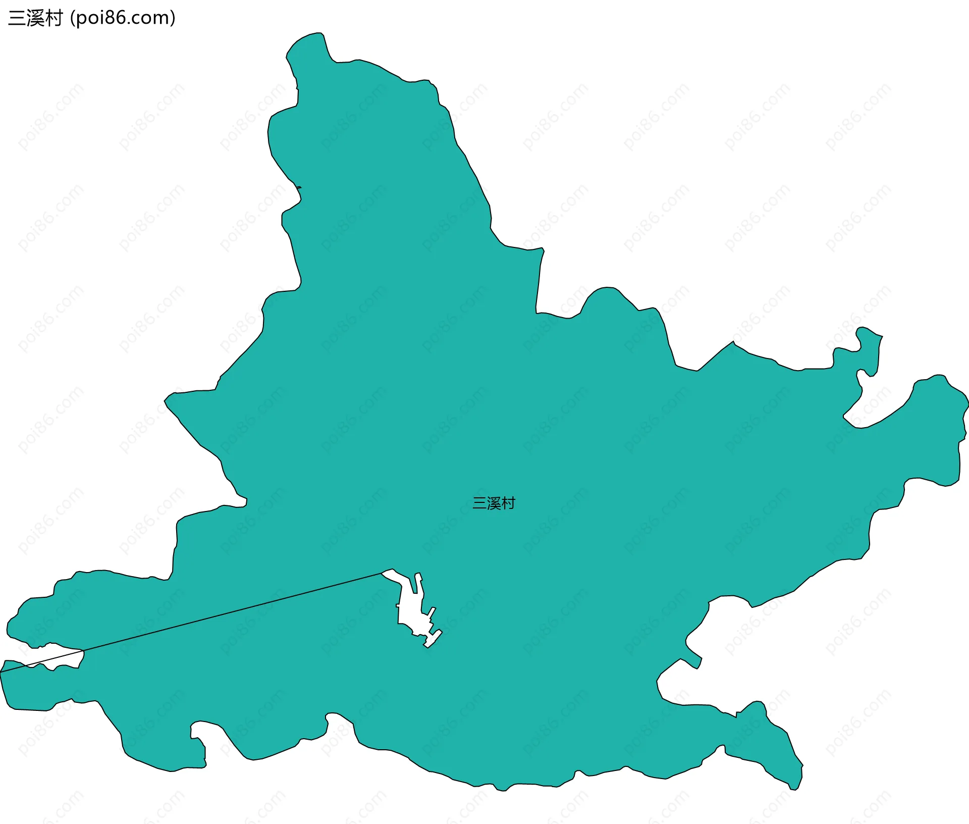 三溪村边界地图