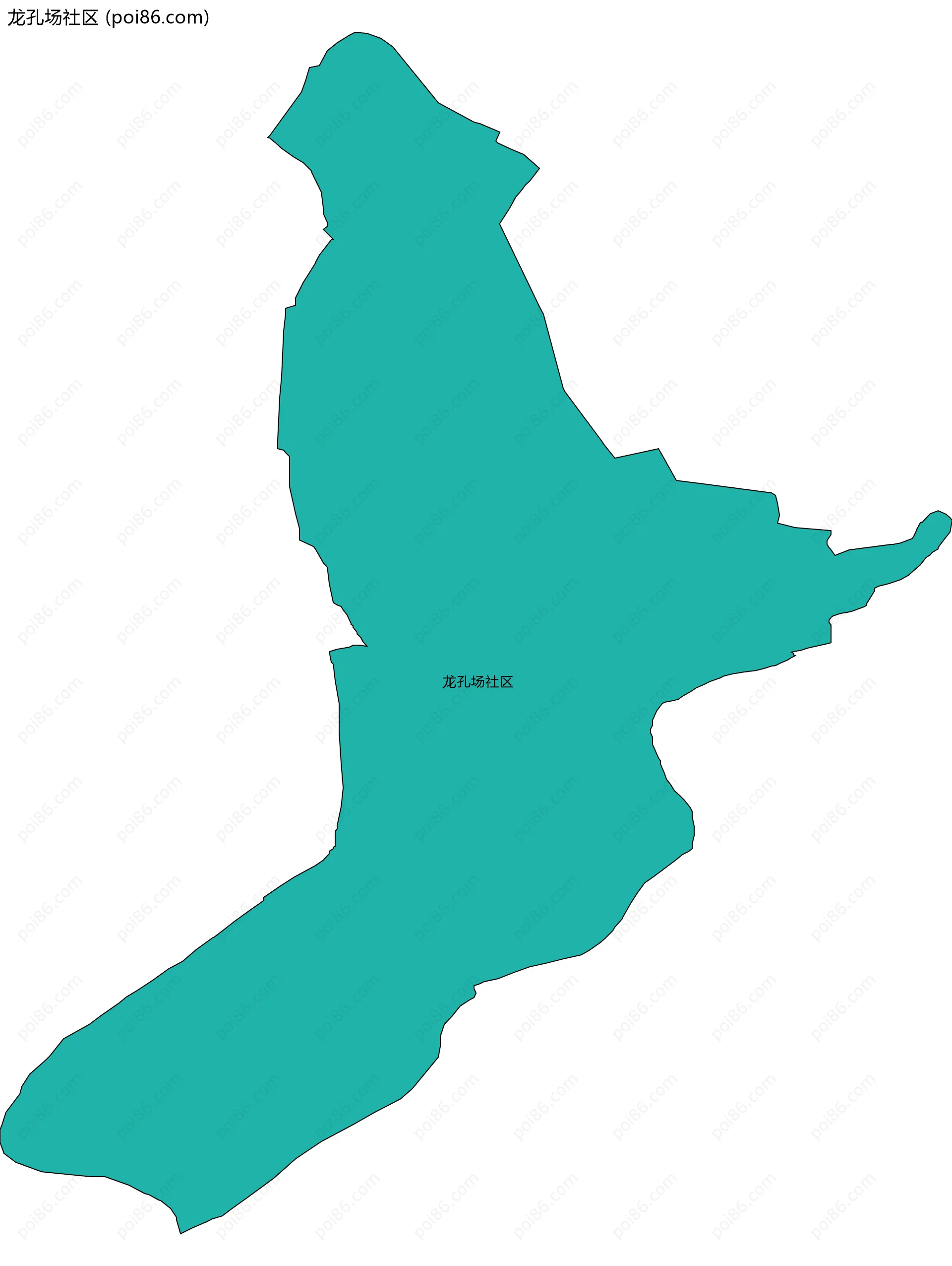 龙孔场社区边界地图