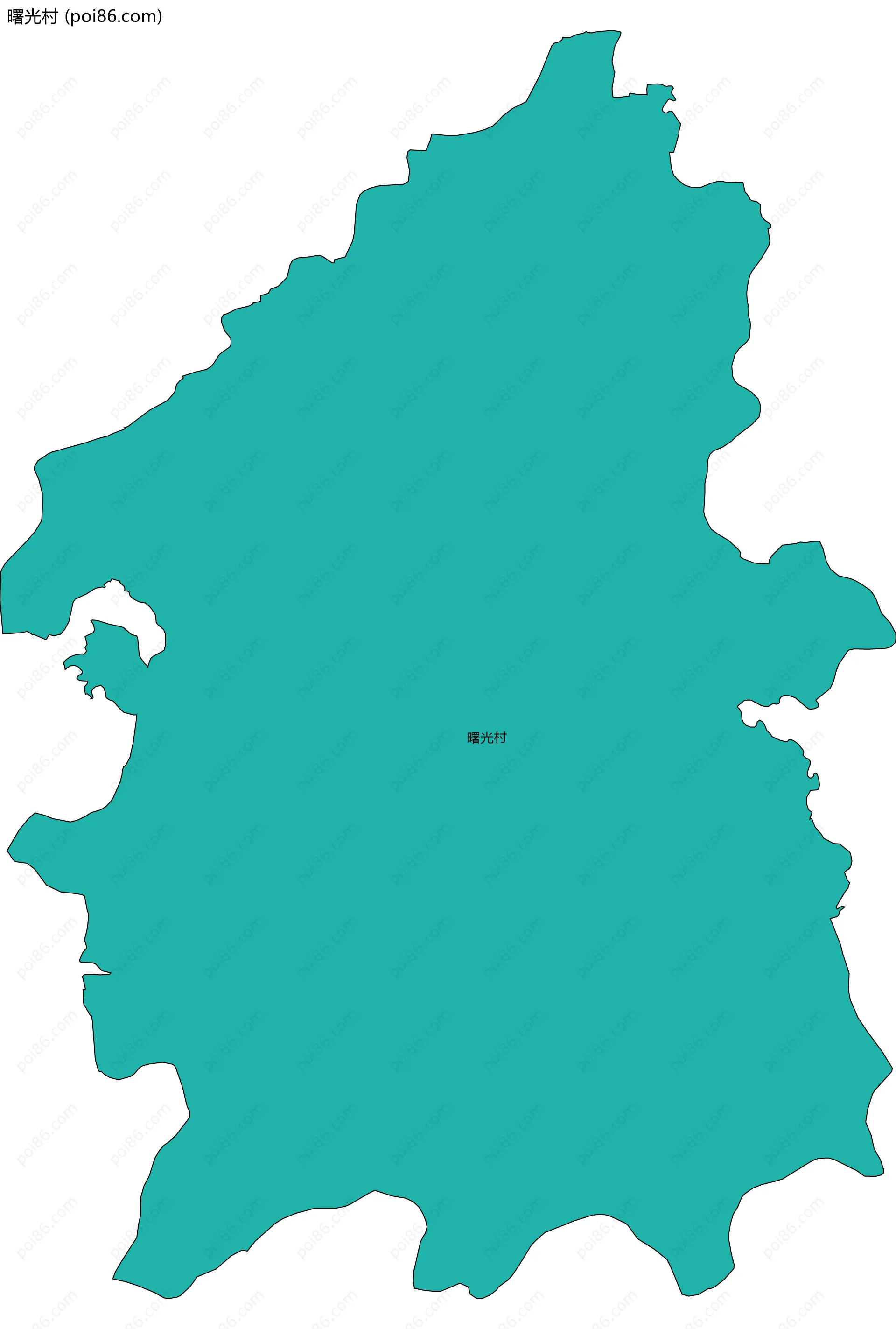 曙光村边界地图