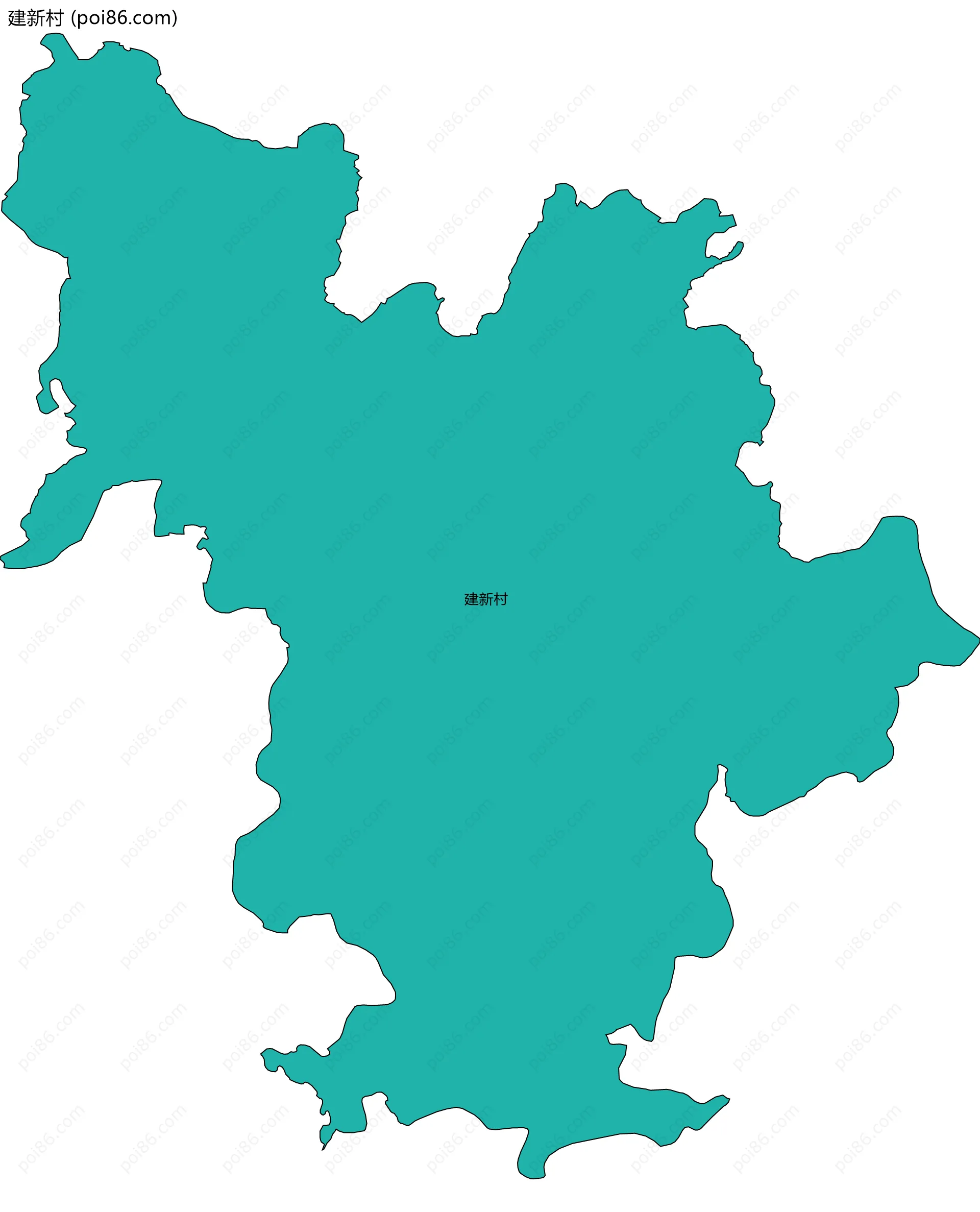 建新村边界地图