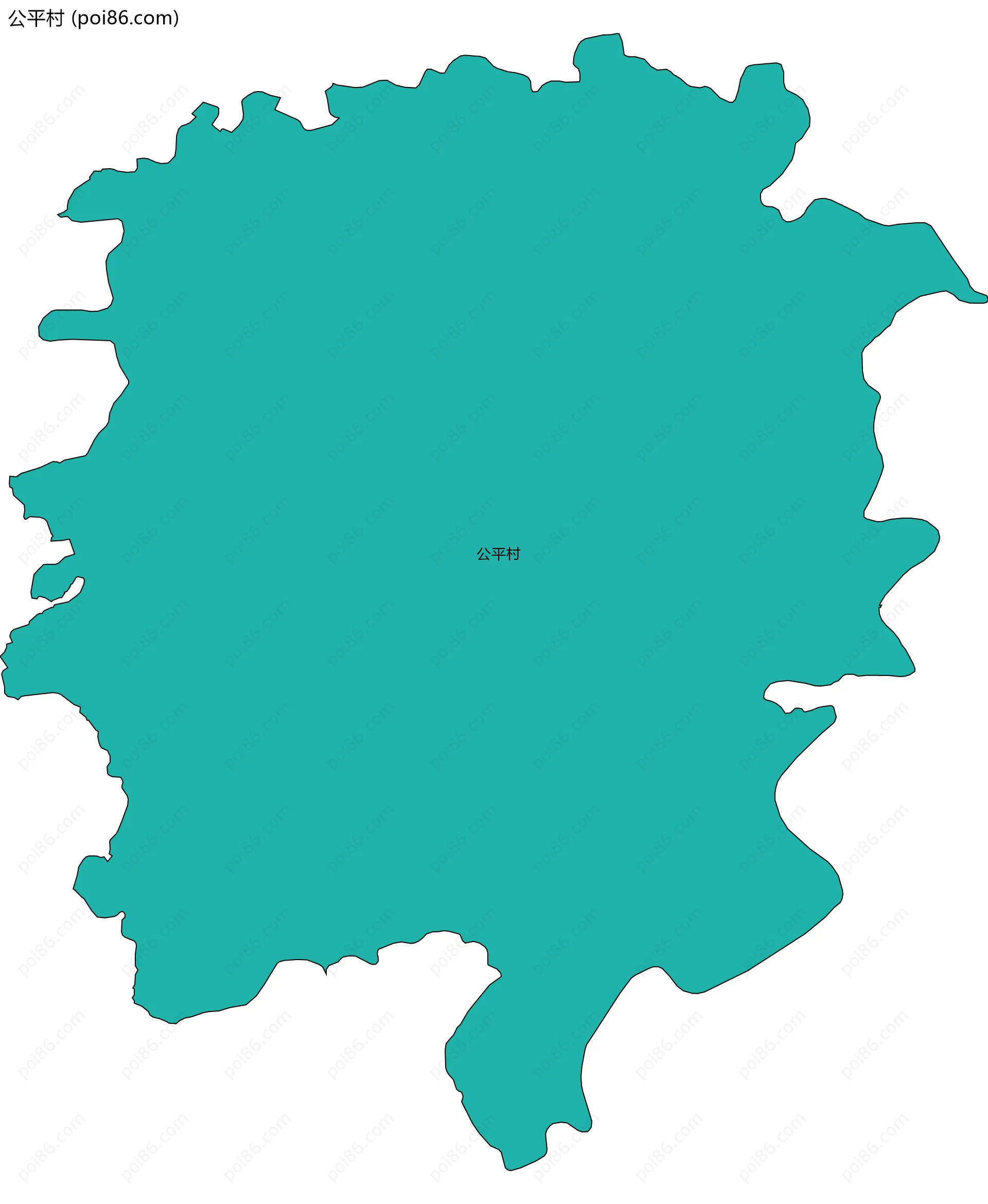 公平村边界地图