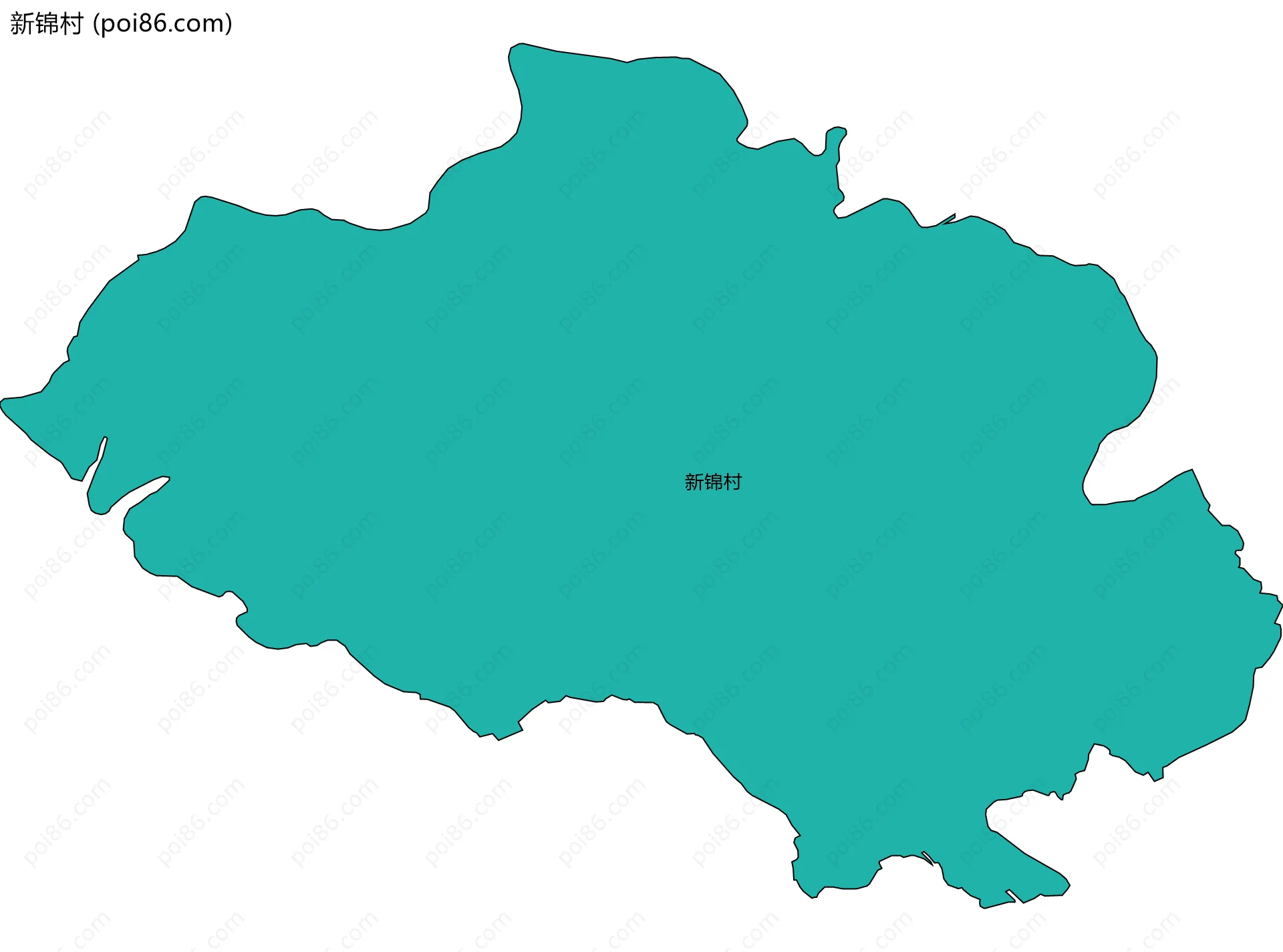 新锦村边界地图