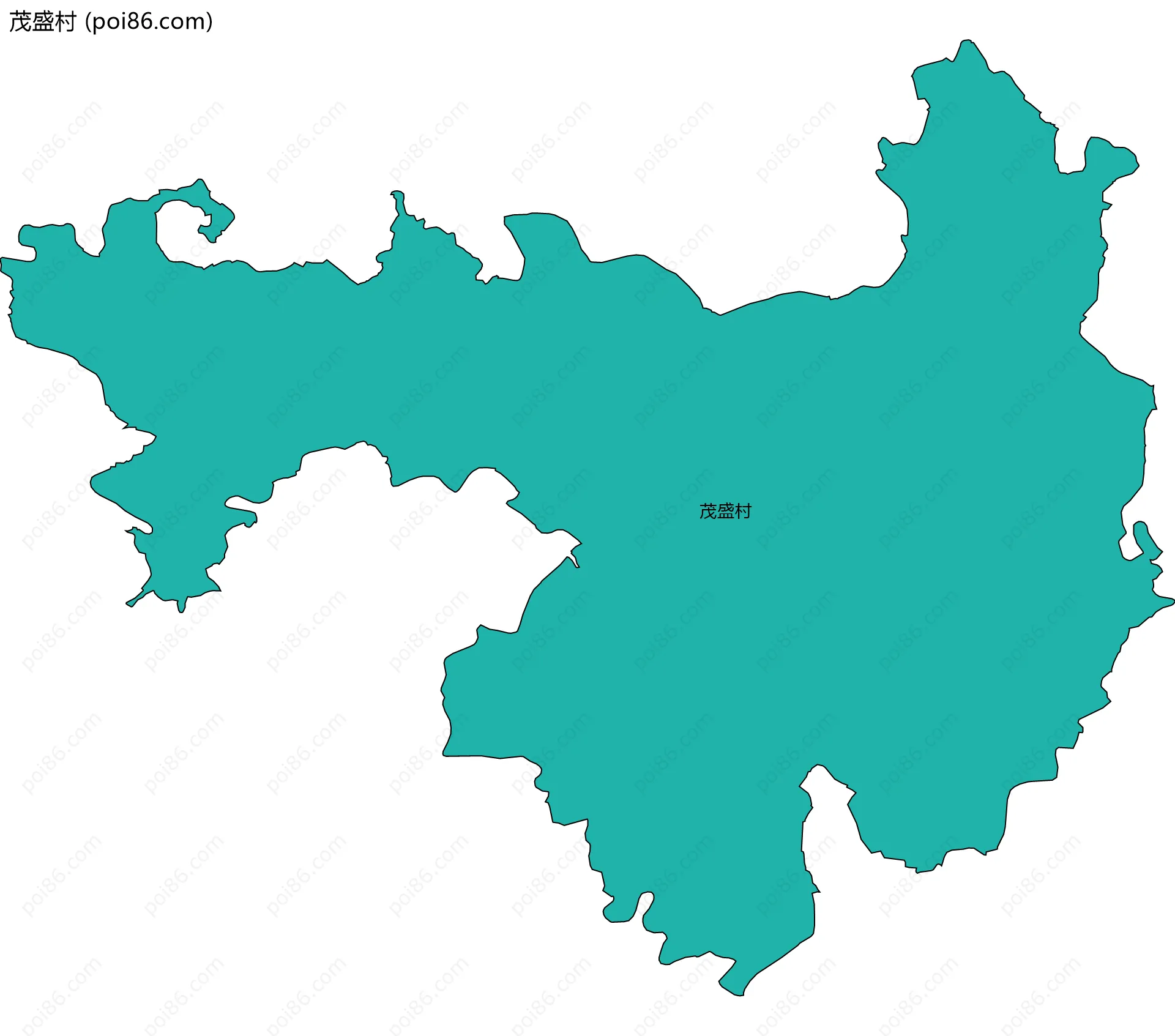 茂盛村边界地图