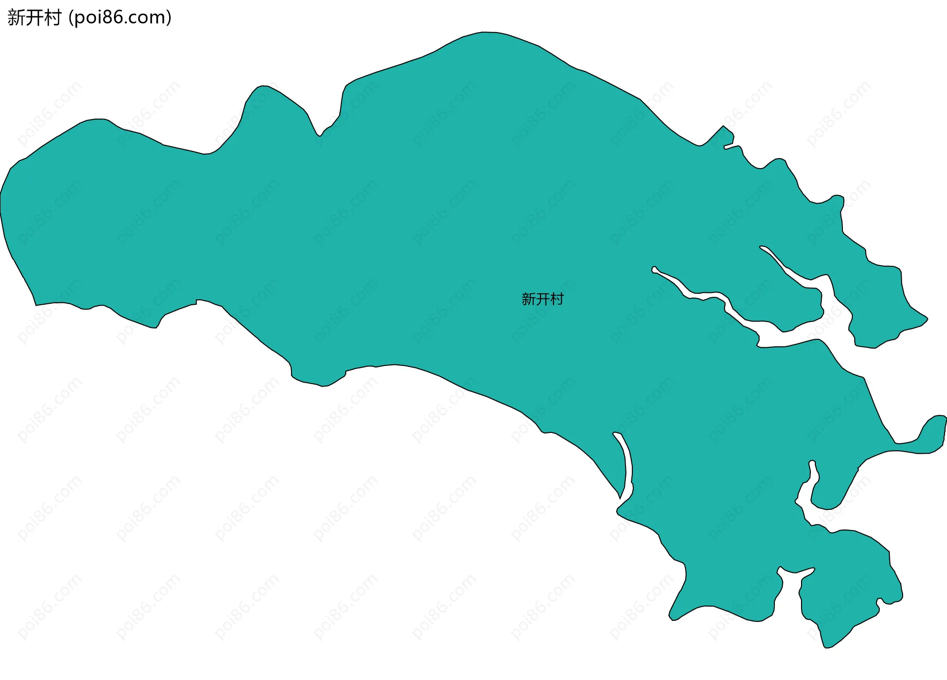新开村边界地图
