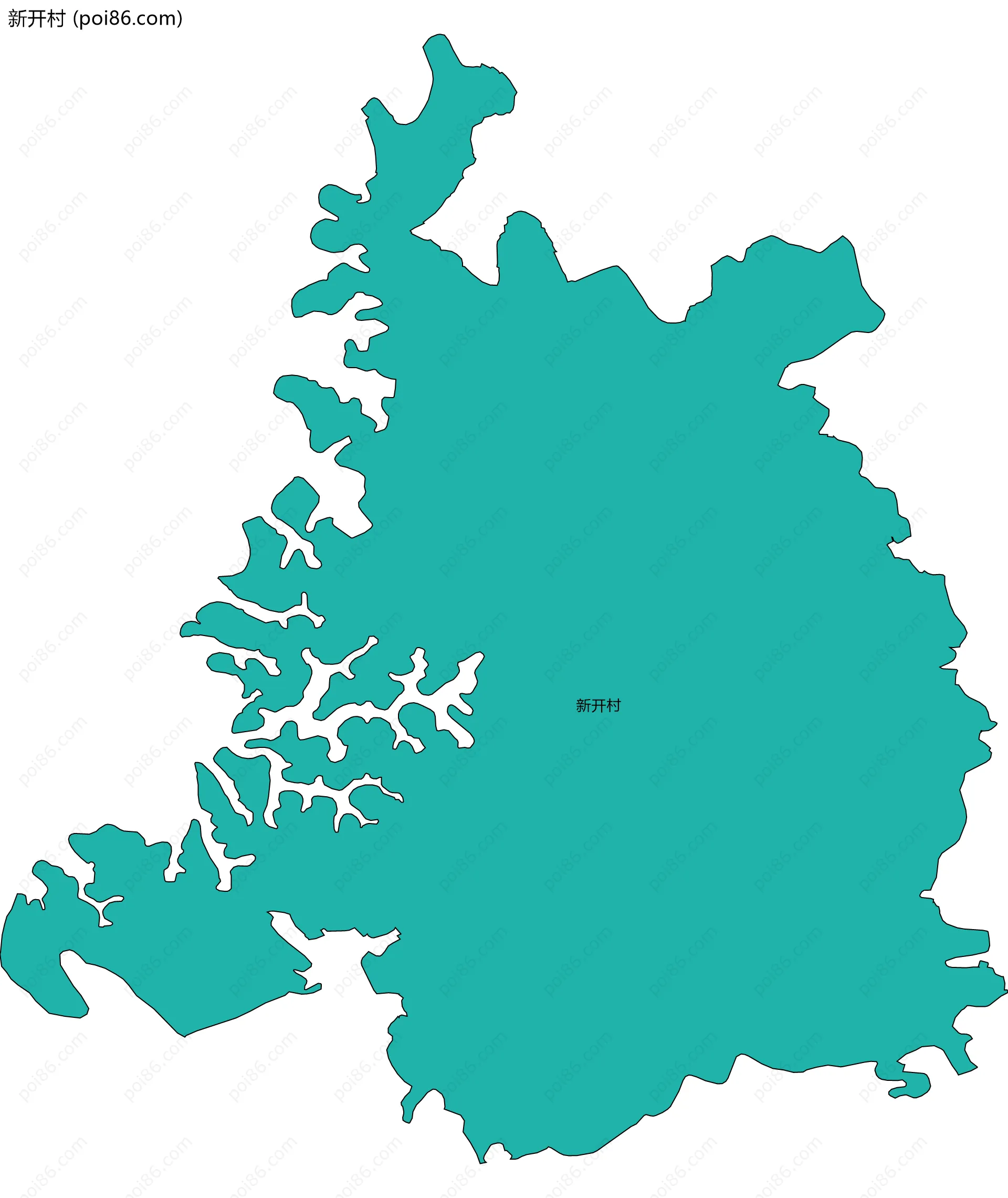 新开村边界地图