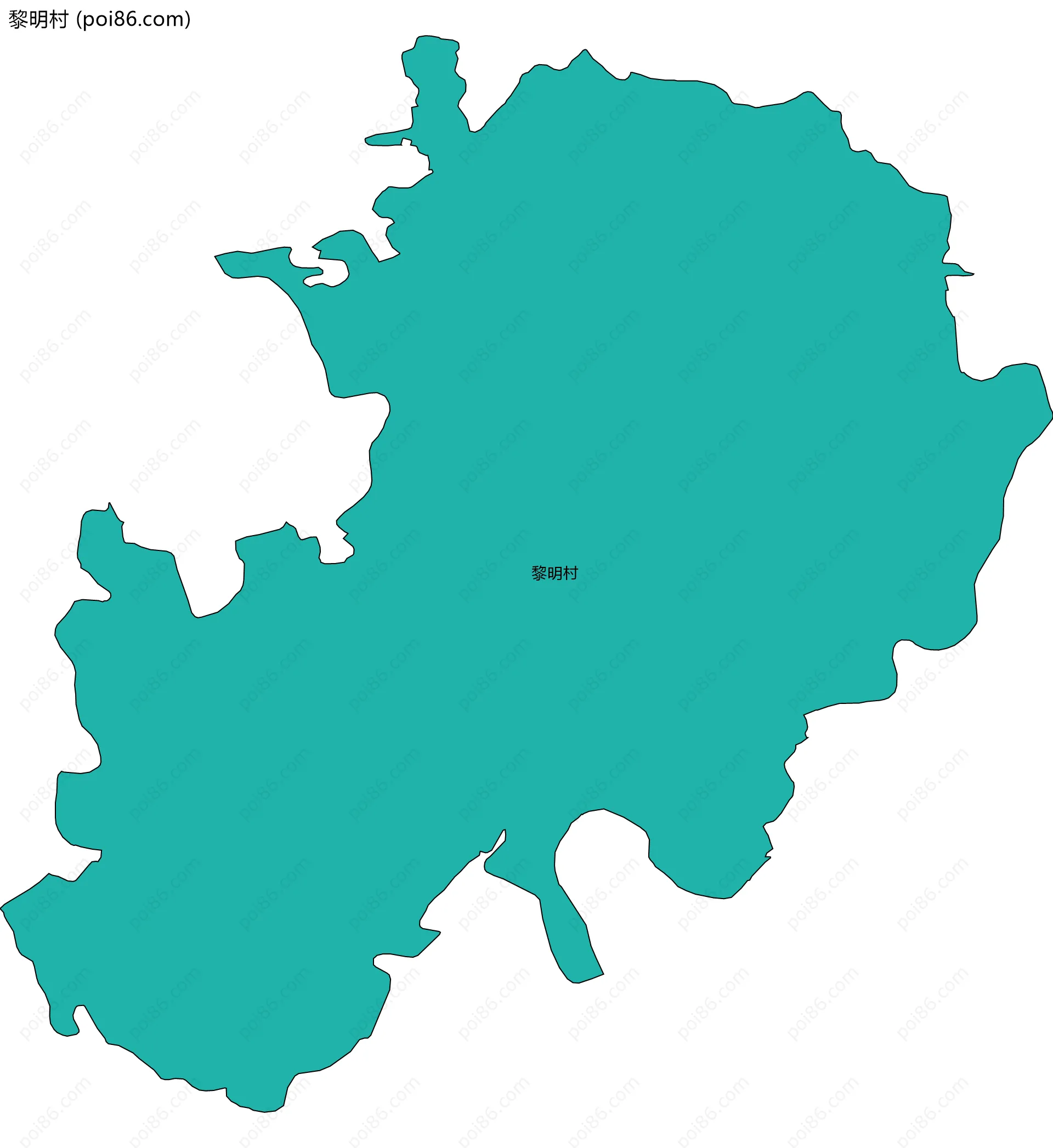 黎明村边界地图
