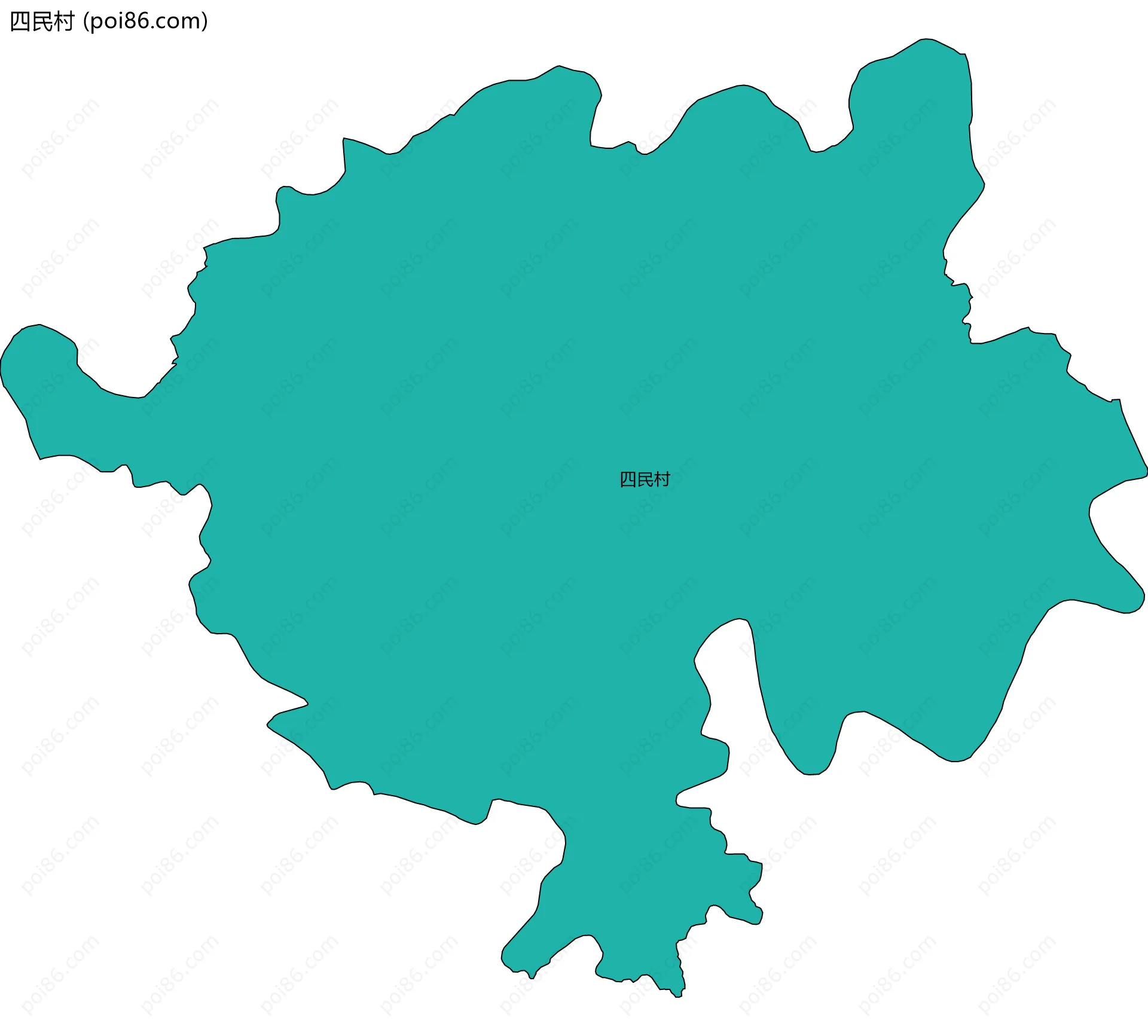 四民村边界地图