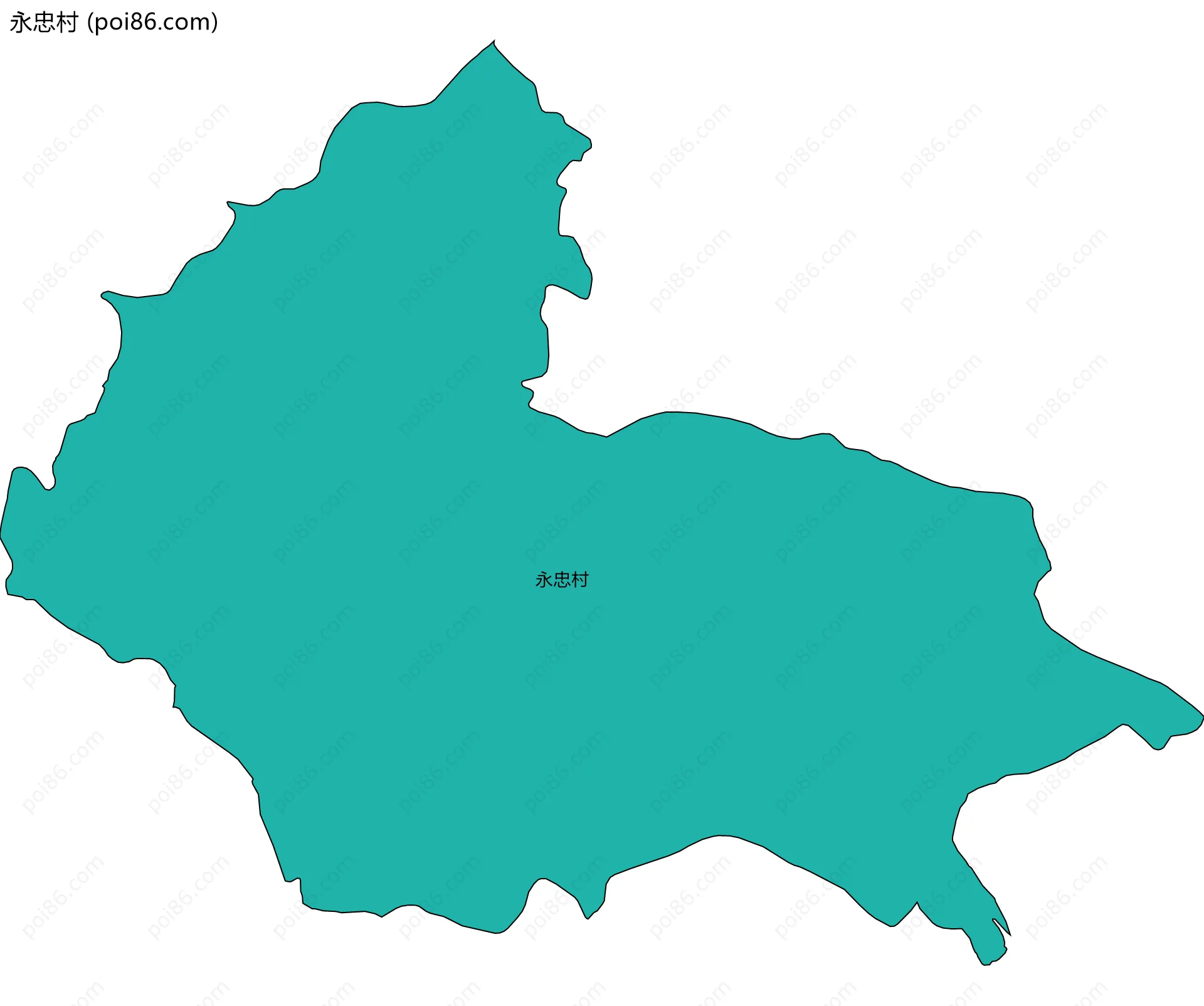 永忠村边界地图