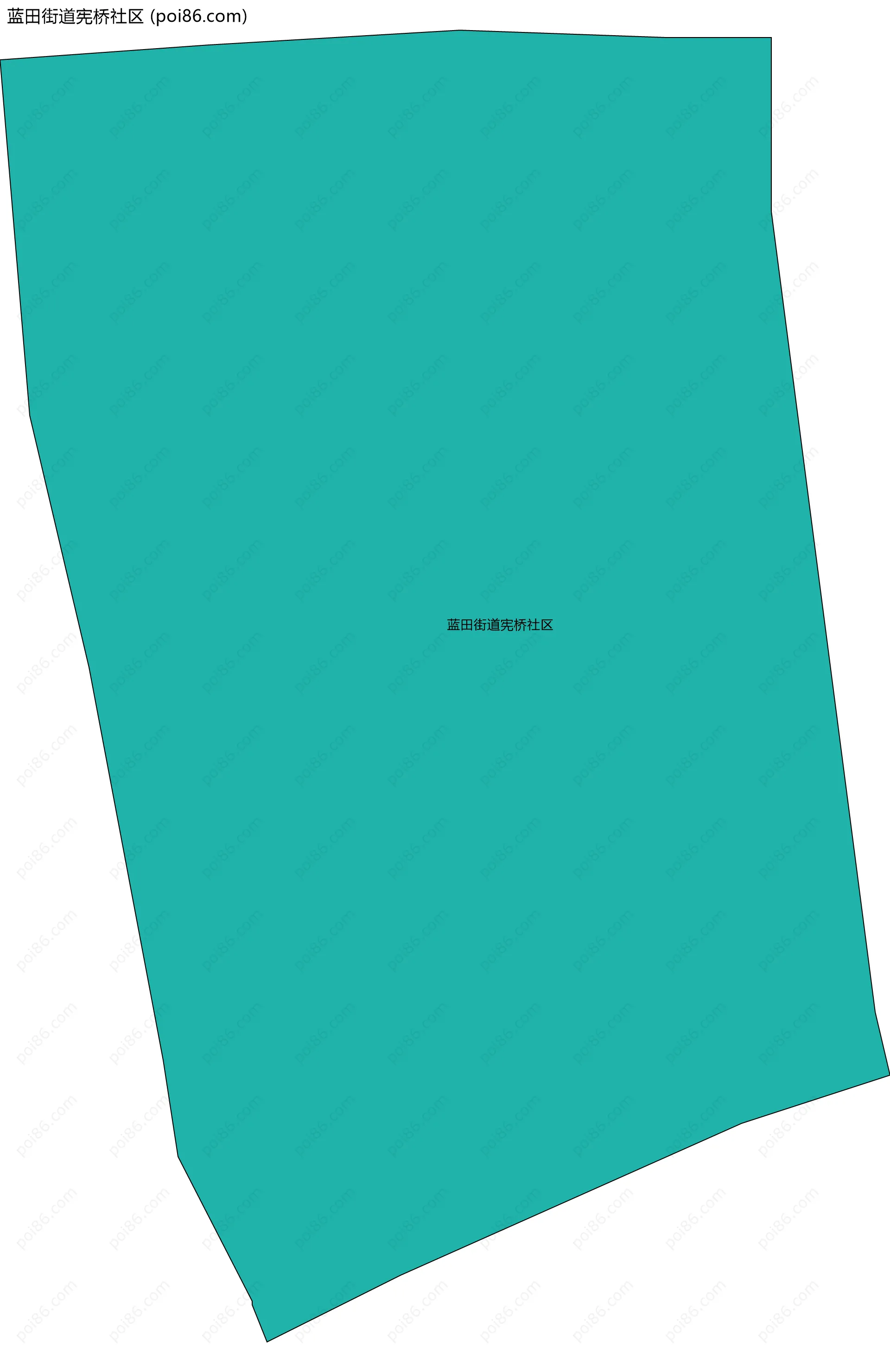 蓝田街道宪桥社区边界地图