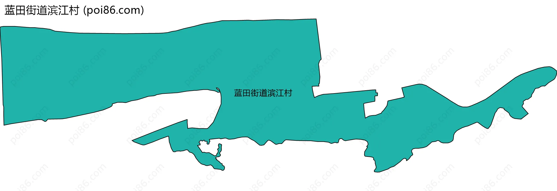 蓝田街道滨江村边界地图