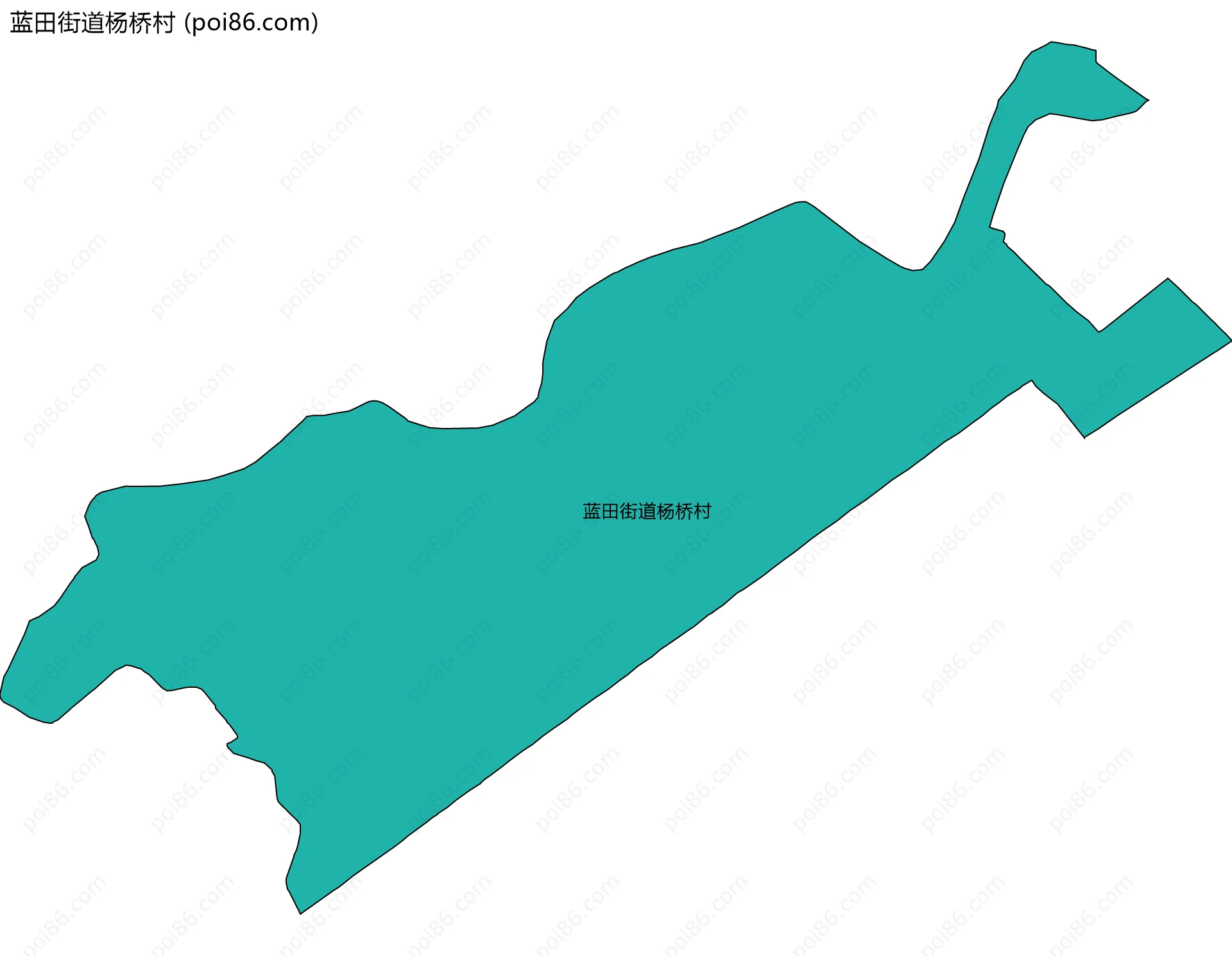 蓝田街道杨桥村边界地图