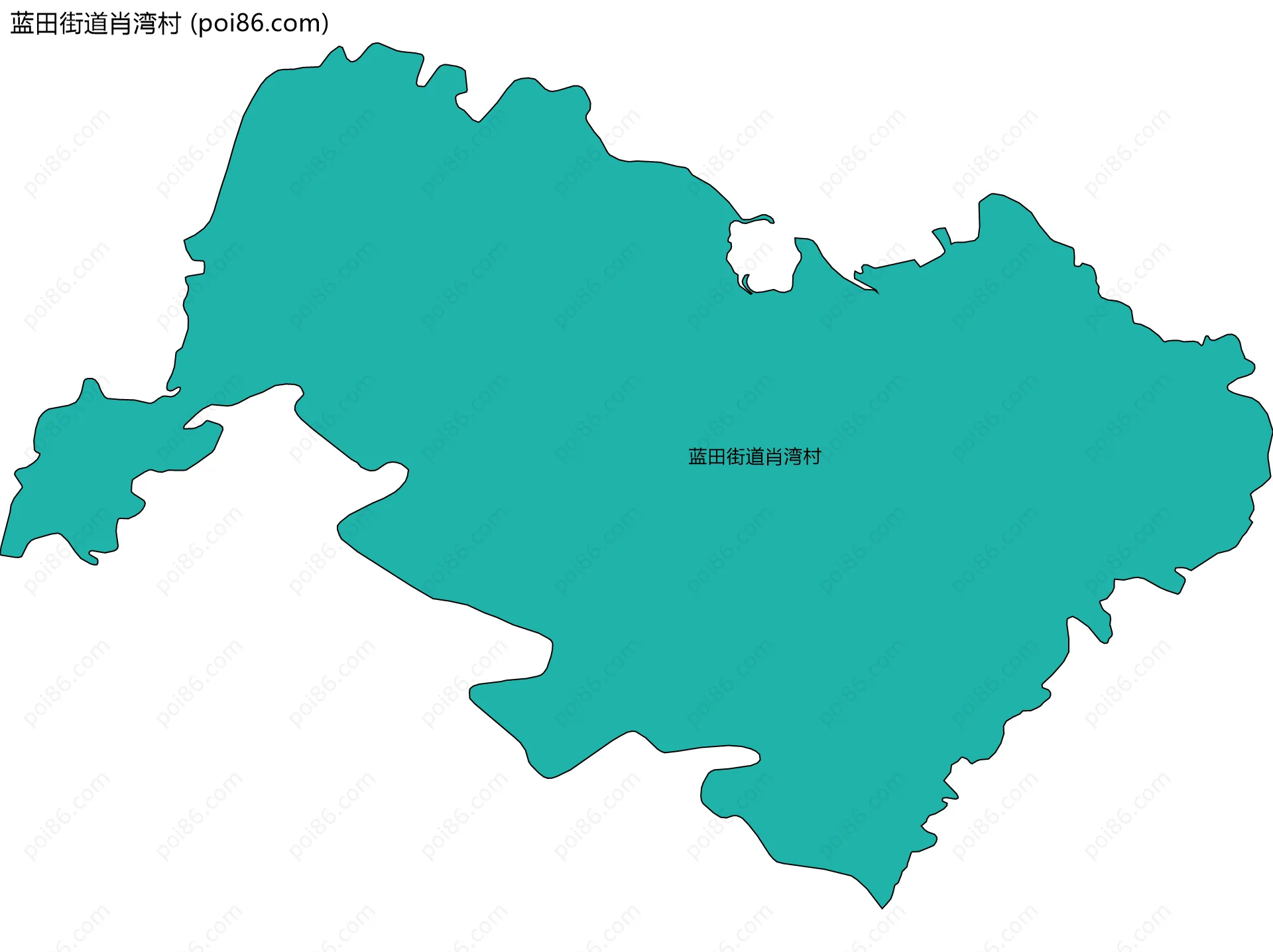 蓝田街道肖湾村边界地图