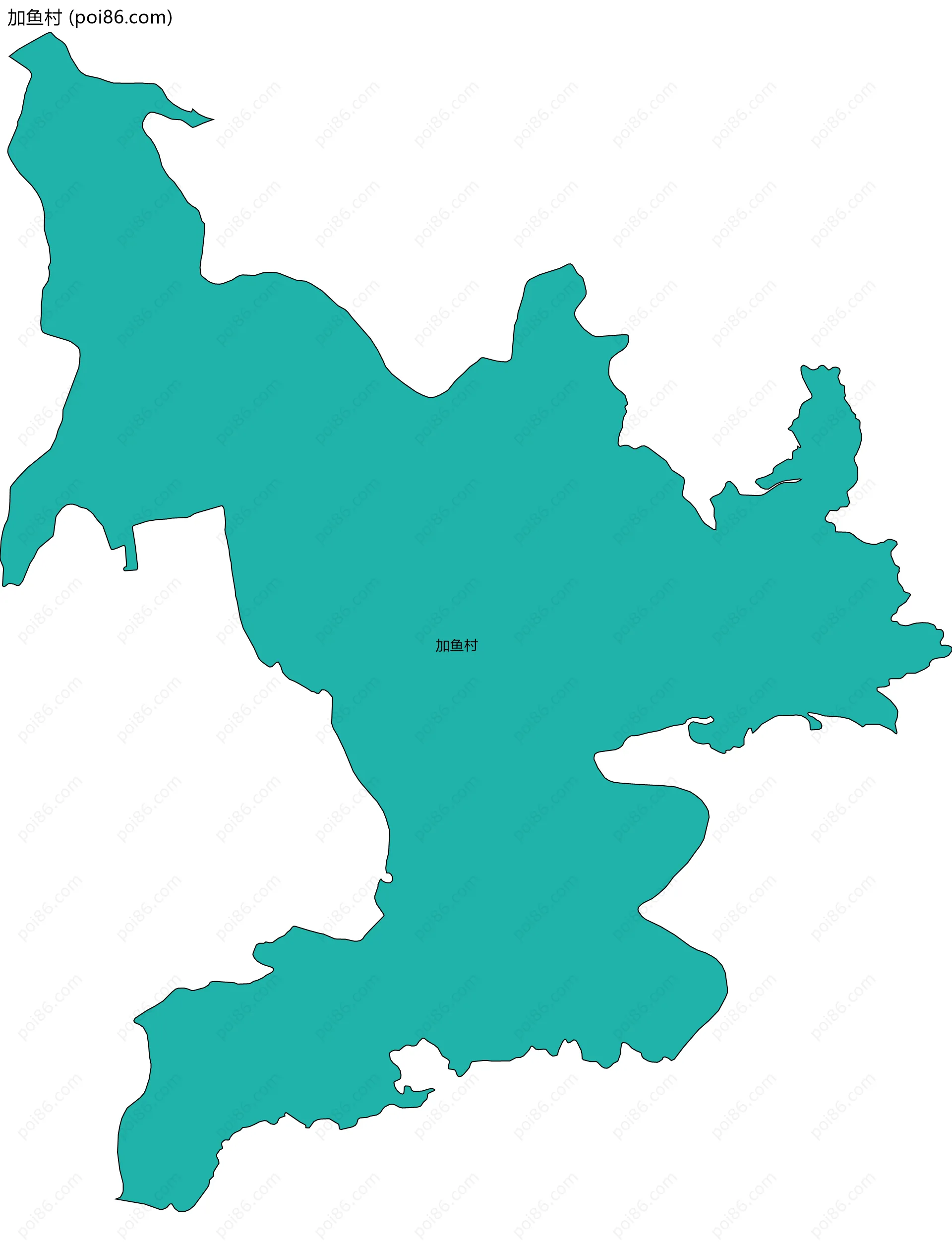 加鱼村边界地图