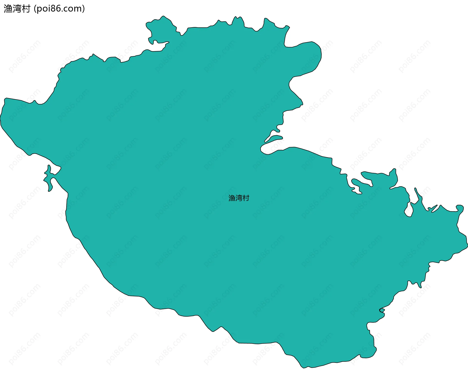 渔湾村边界地图