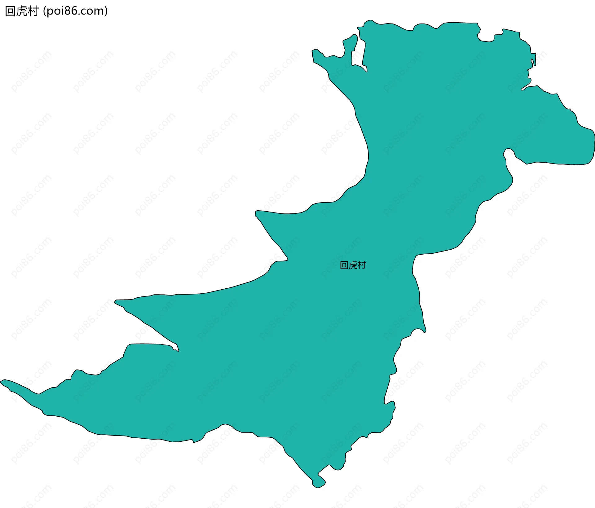 回虎村边界地图