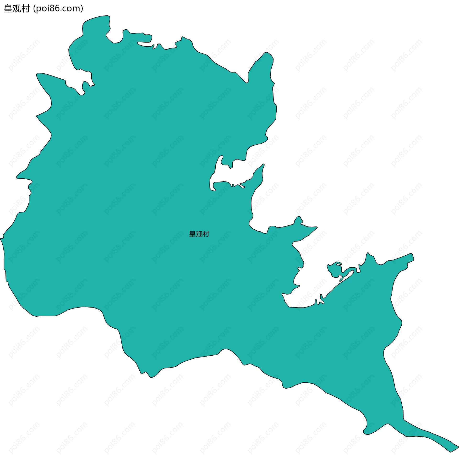 皇观村边界地图