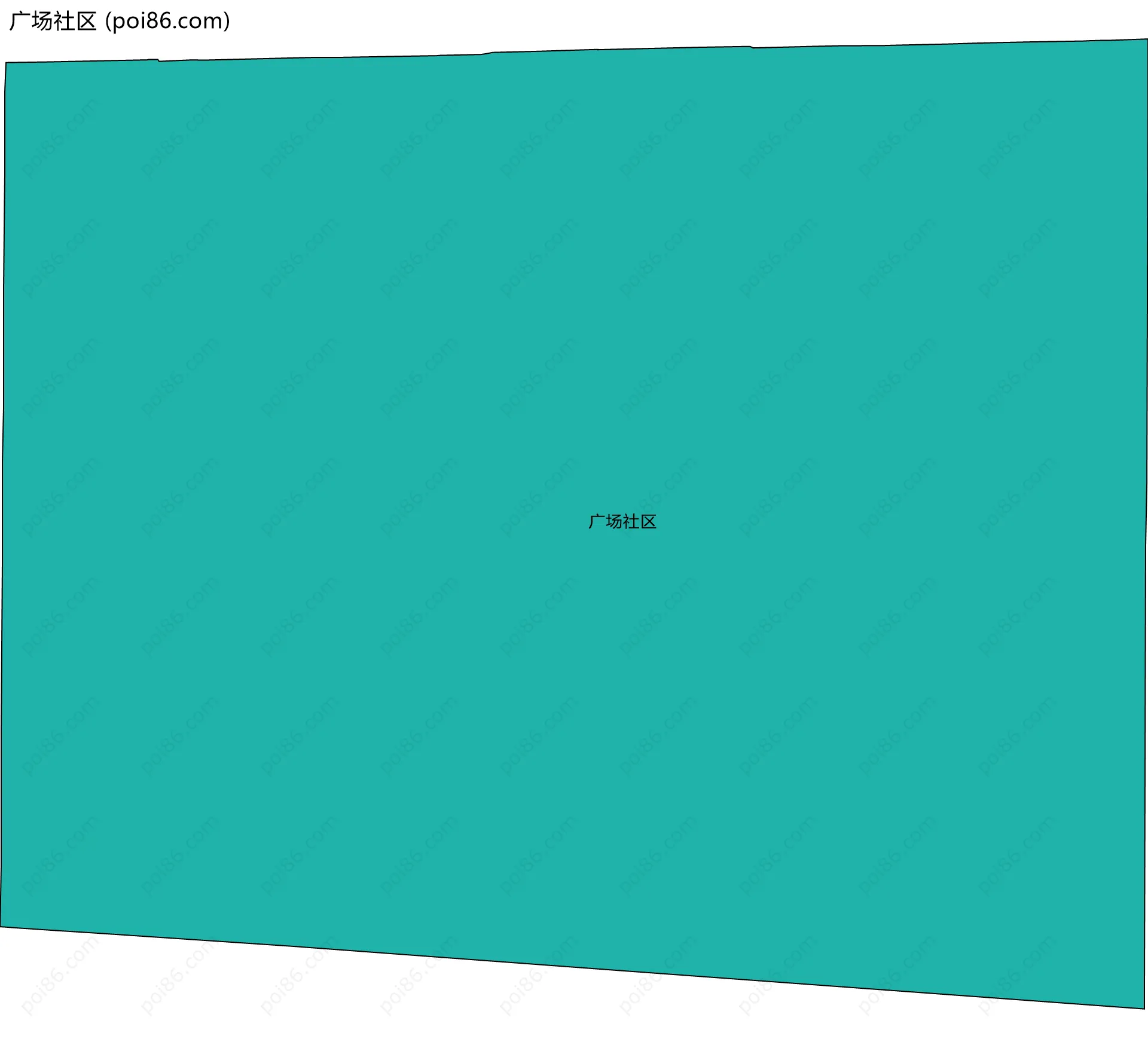 广场社区边界地图