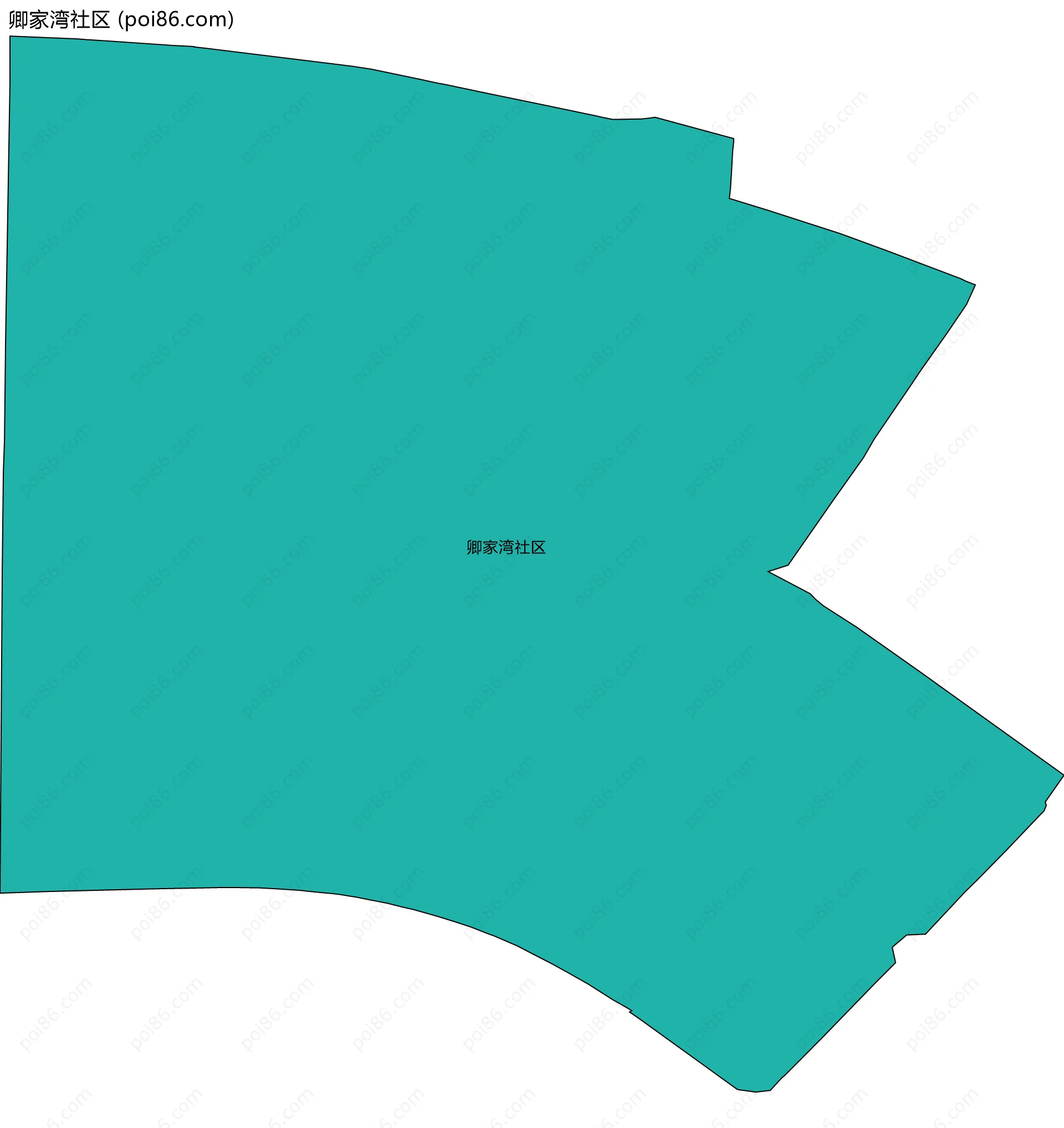 卿家湾社区边界地图